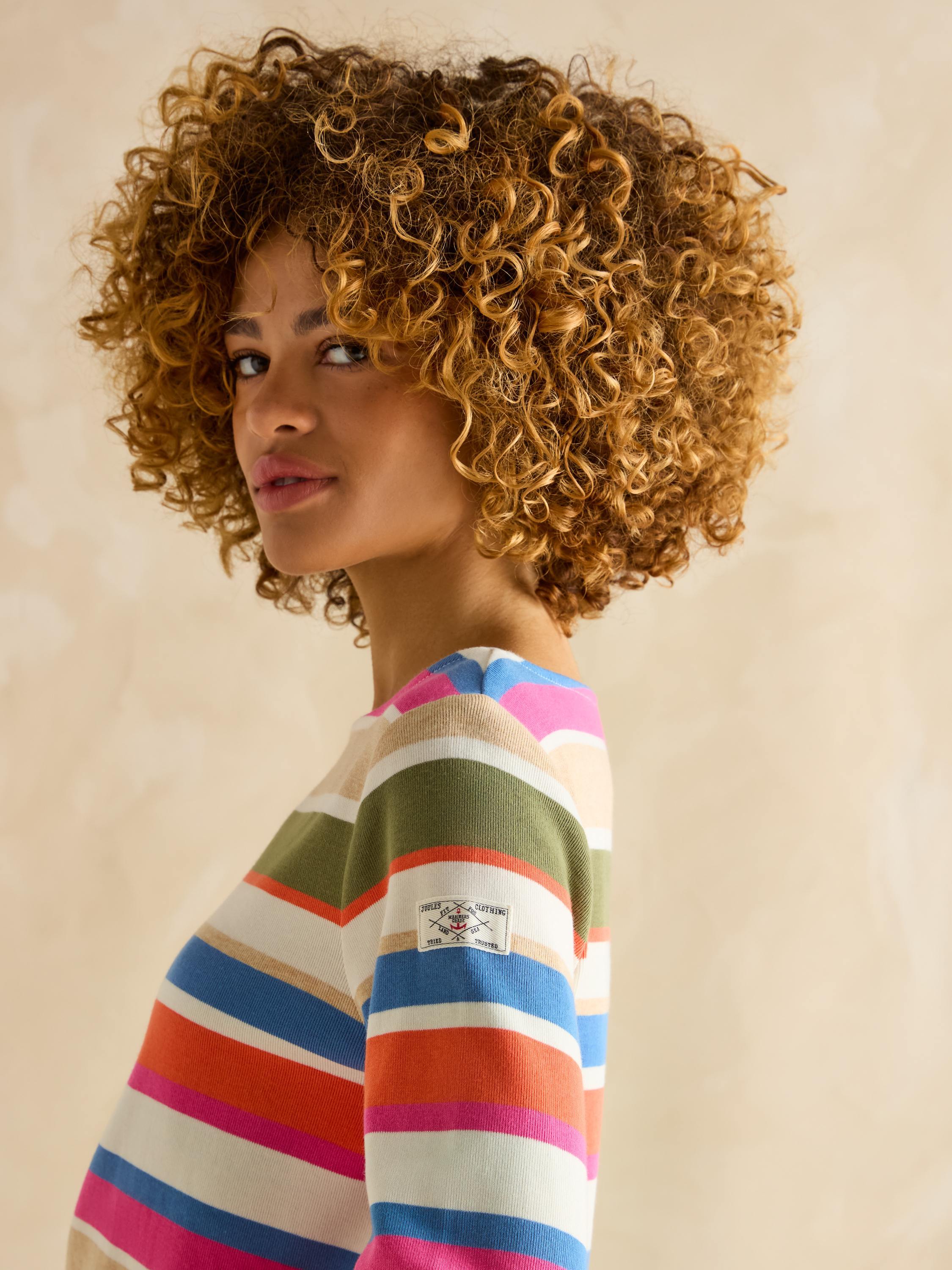 Harbour Pam Multi Boat Neck Printed Top