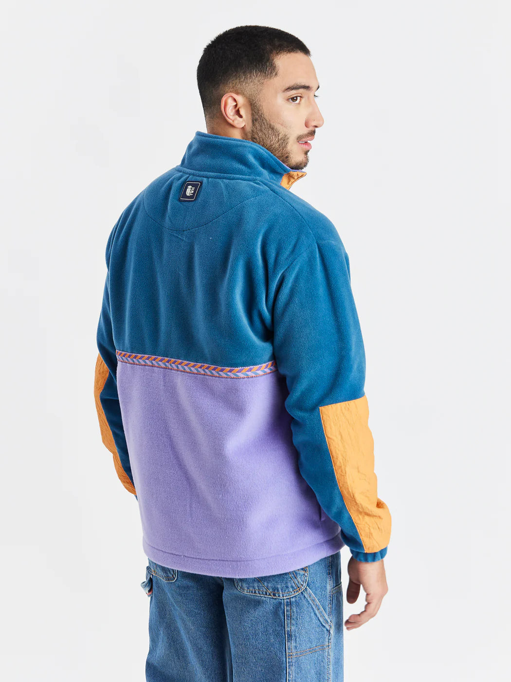 Arlie 1/4 Zip Fleece - Petrol & Deep Lavender