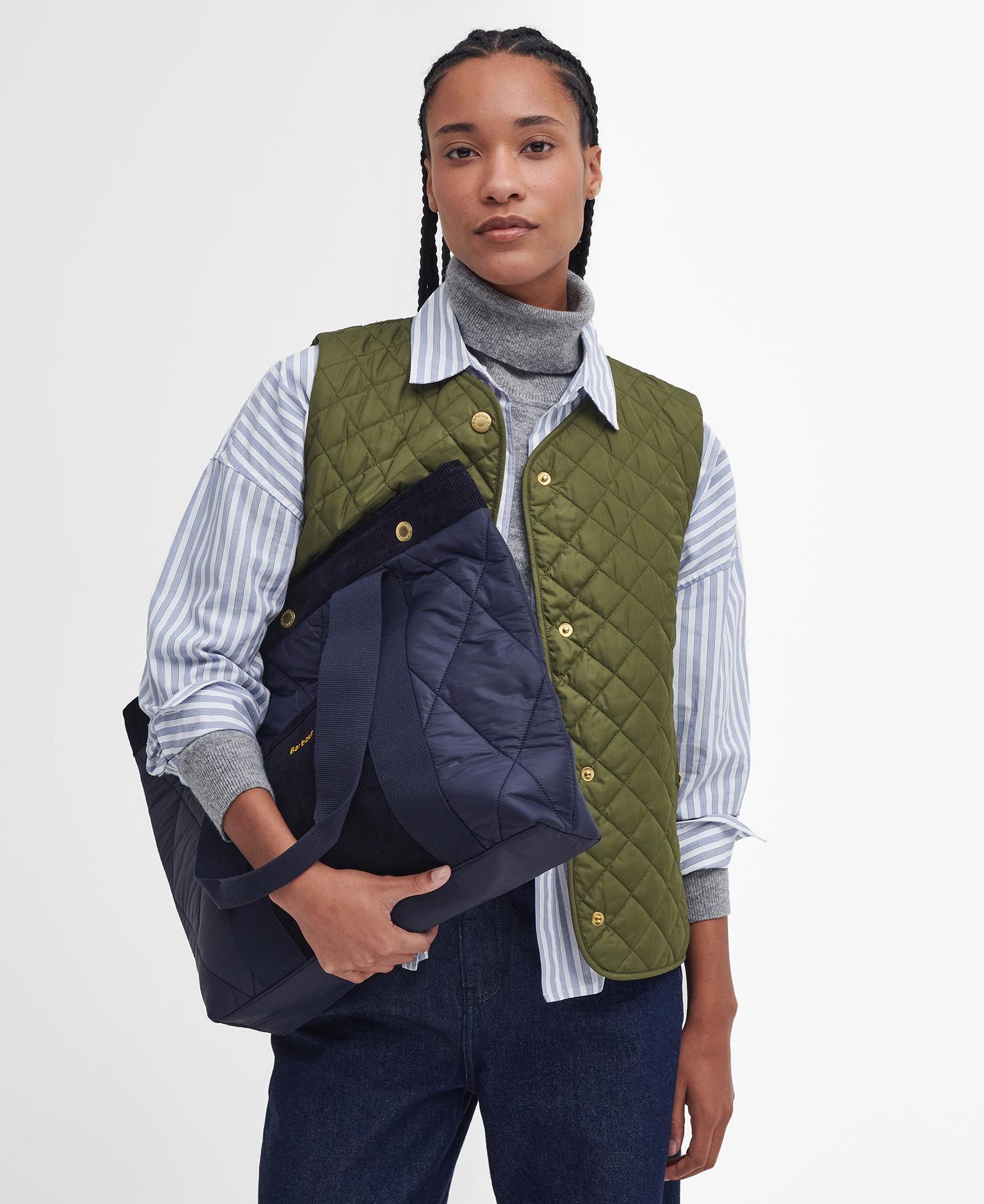 Healy Quilted Tote Bag - Classic Navy