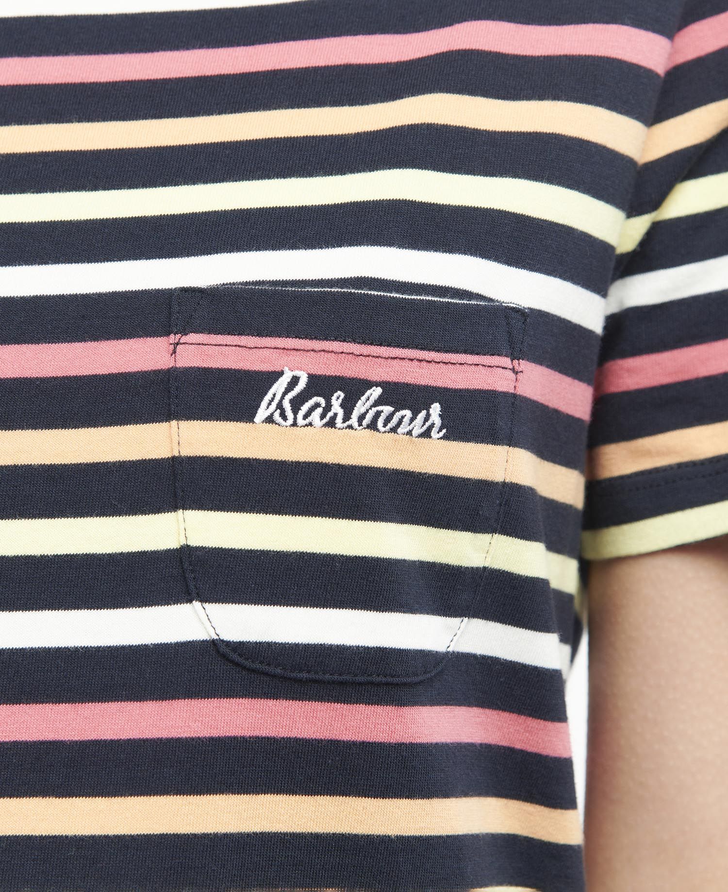 Women's Short Sleeve Bradley Top - Navy Multi Stripe