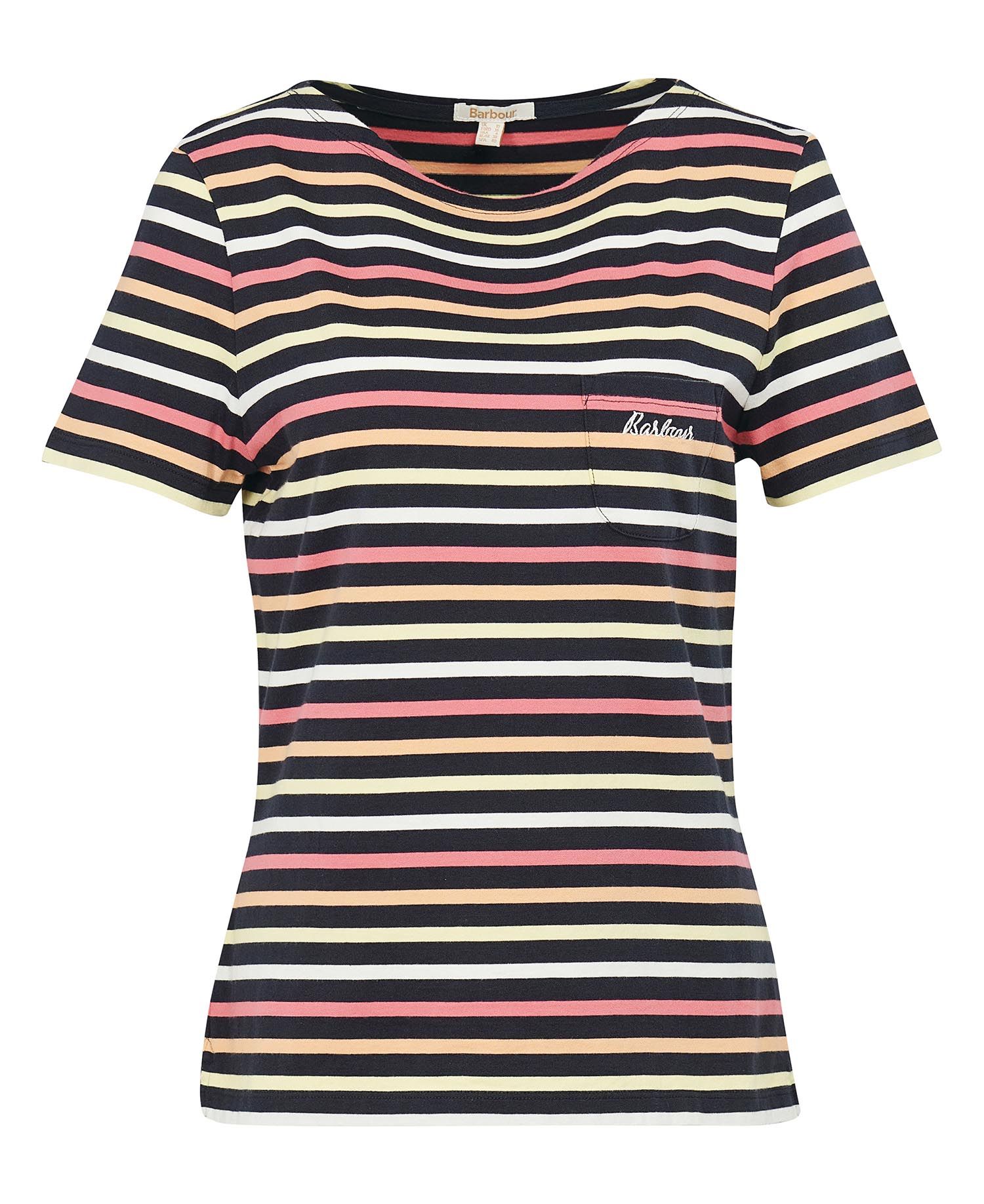 Women's Short Sleeve Bradley Top - Navy Multi Stripe