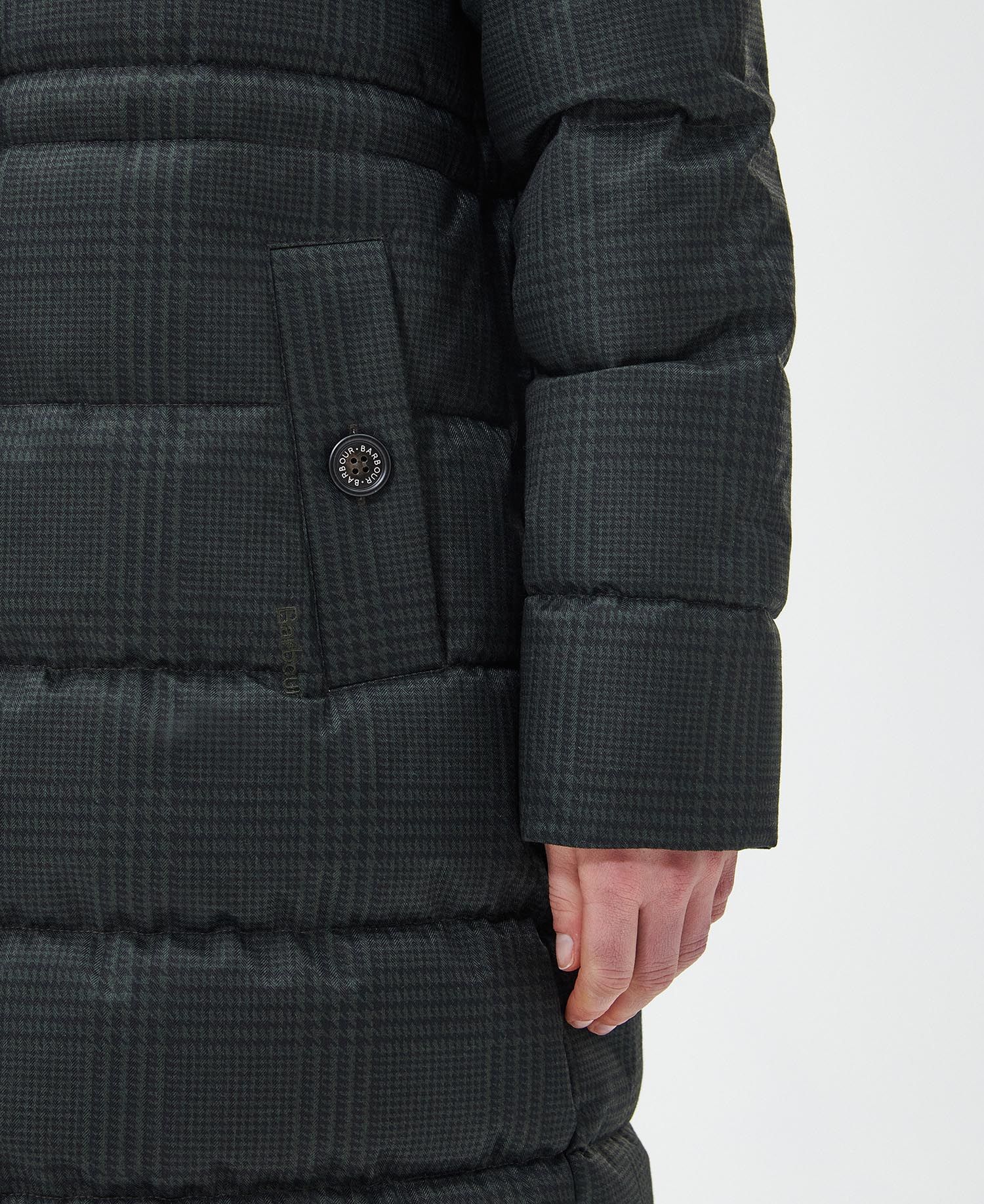 Herring Quilted Jacket - Olive Prince Of Wales Check