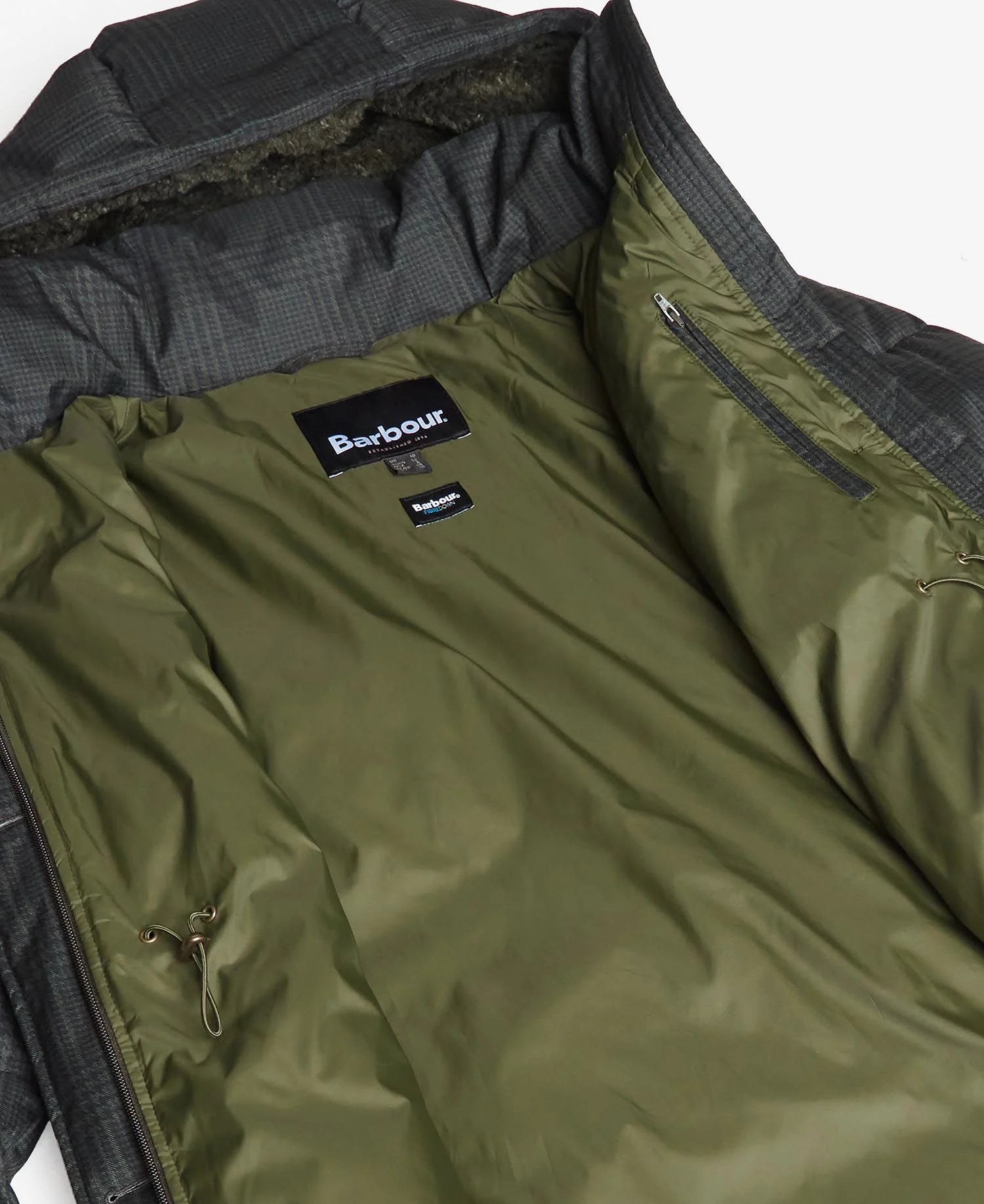 Herring Quilted Jacket - Olive Prince Of Wales Check