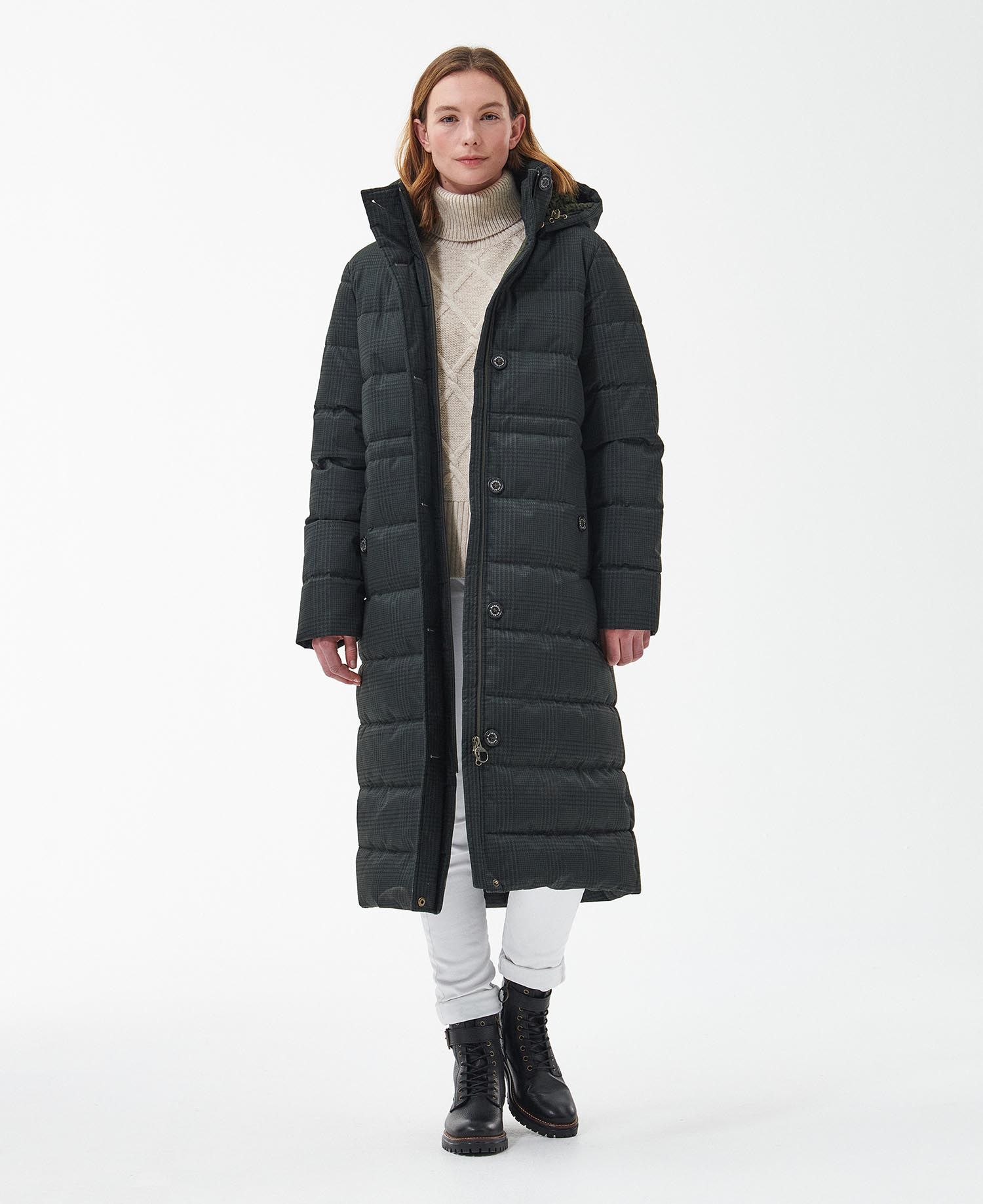 Herring Quilted Jacket - Olive Prince Of Wales Check
