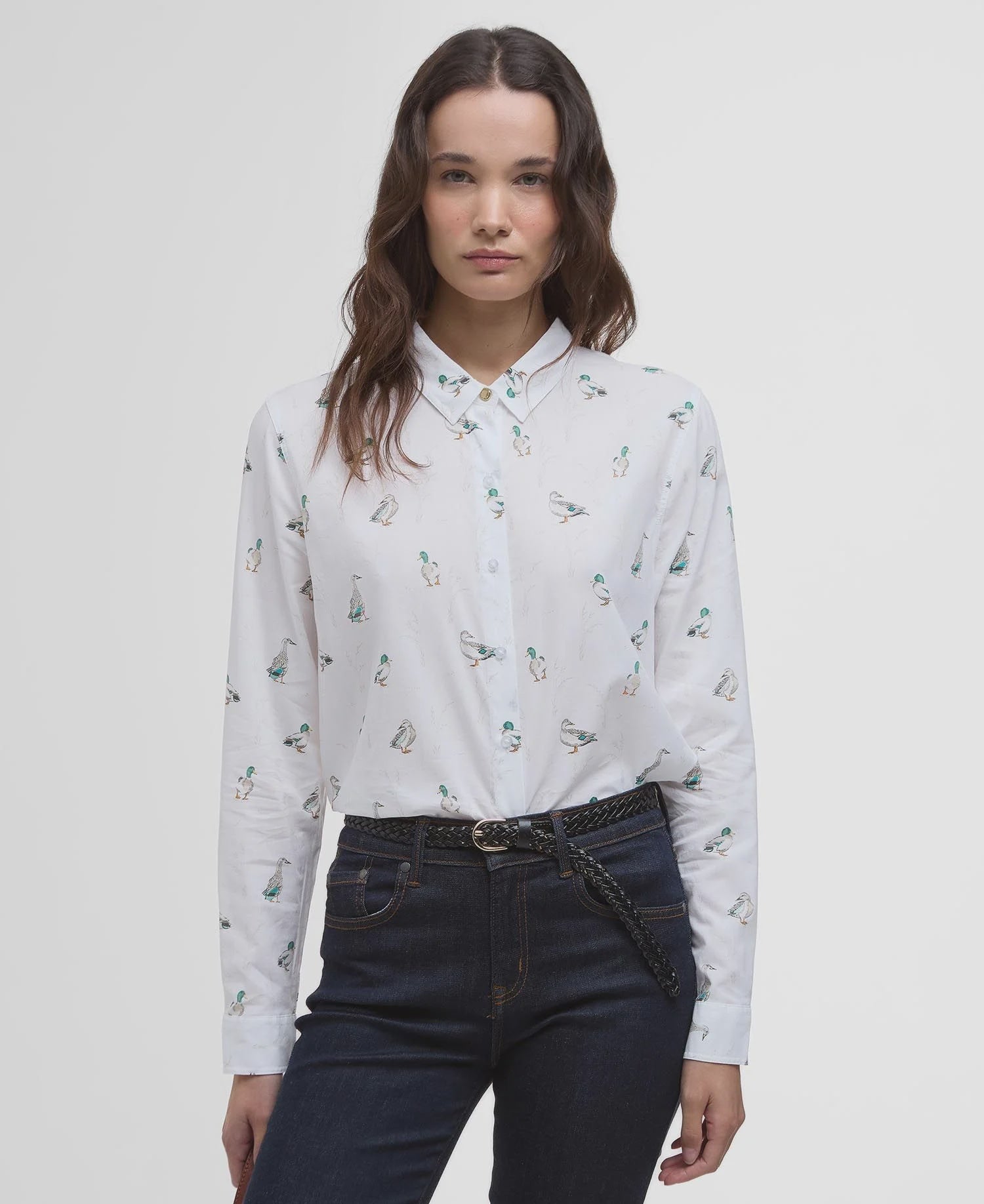 Safari Relaxed Long-Sleeved Shirt - Duck Print