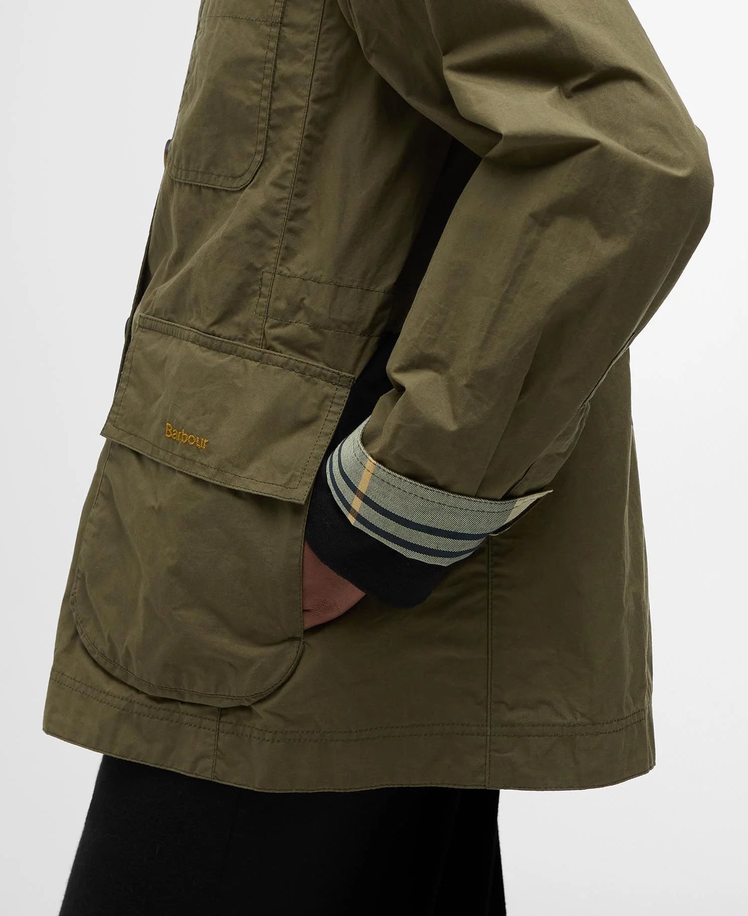 Averie Showerproof Jacket - Dusky Green/Ancient Tartan