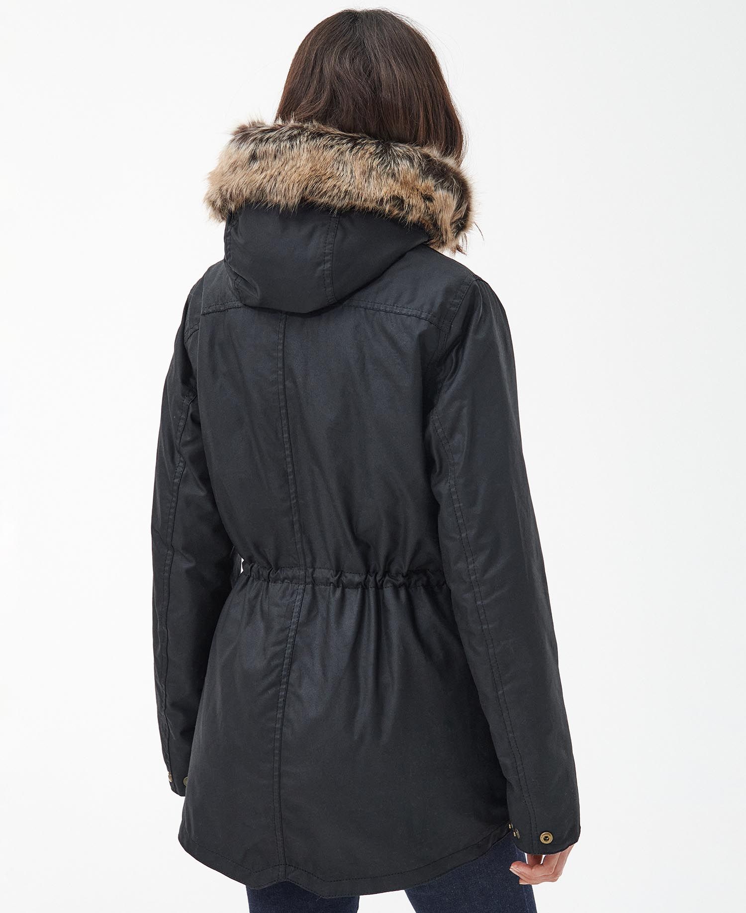 Women's Kelsall Waxed Cotton Parka - Classic Black