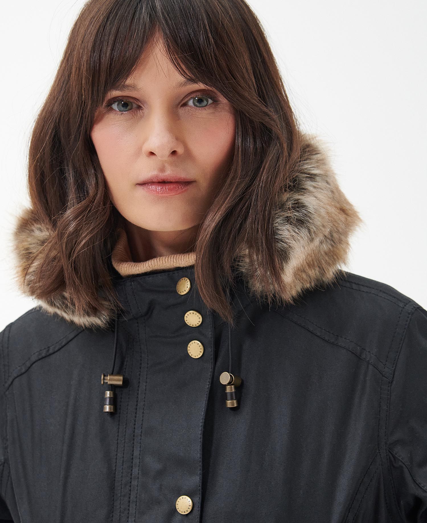 Women's Kelsall Waxed Cotton Parka - Classic Black