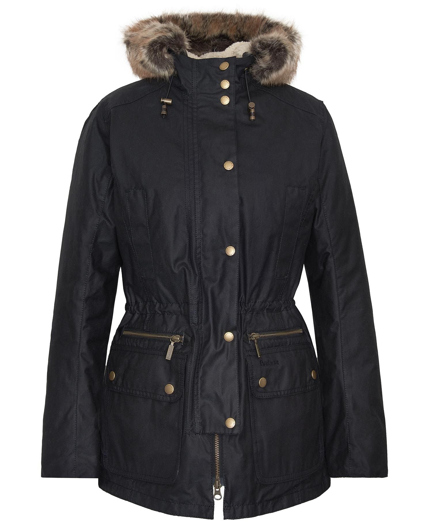 Women's Kelsall Waxed Cotton Parka - Classic Black
