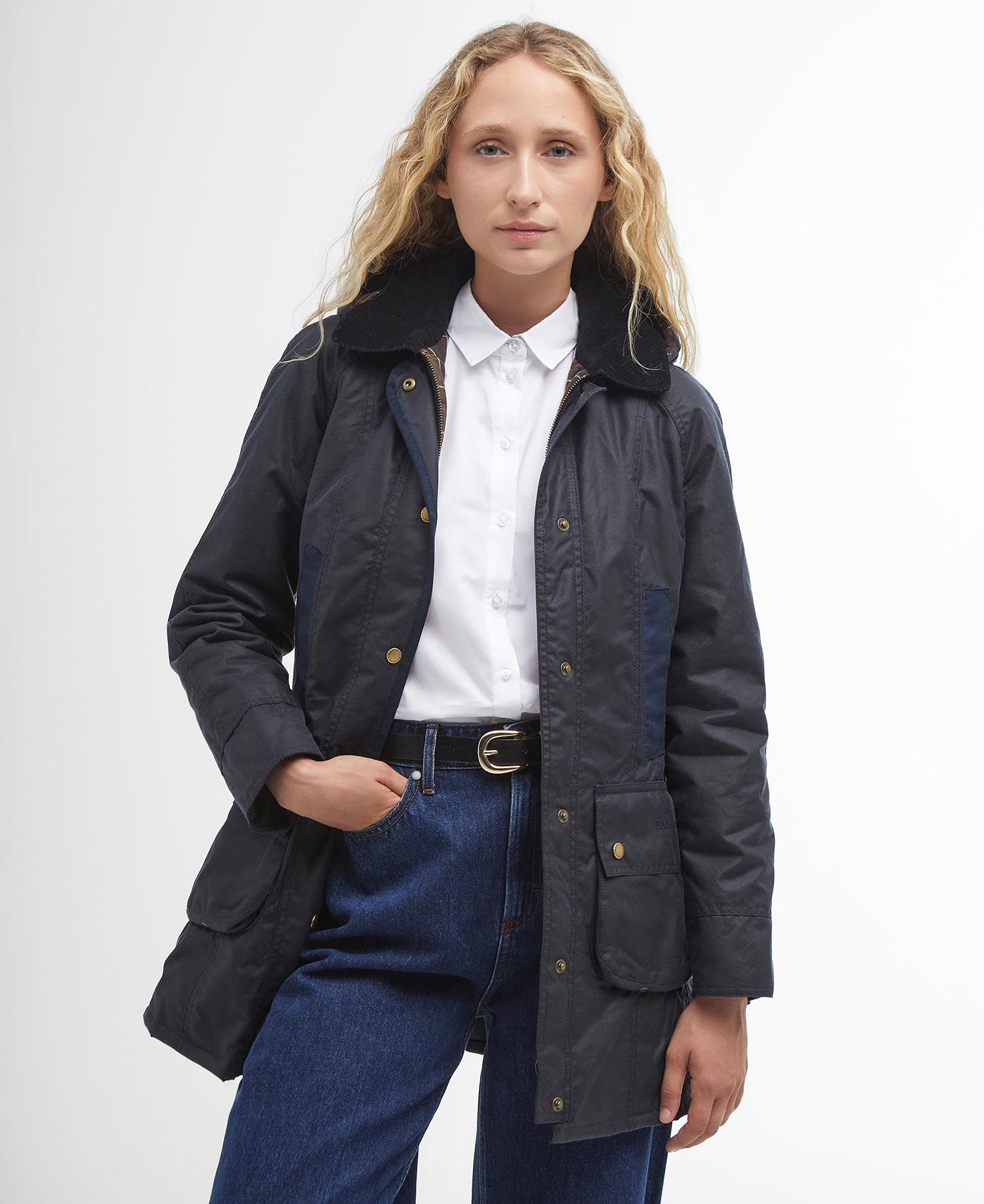 Bower Wax Jacket Navy