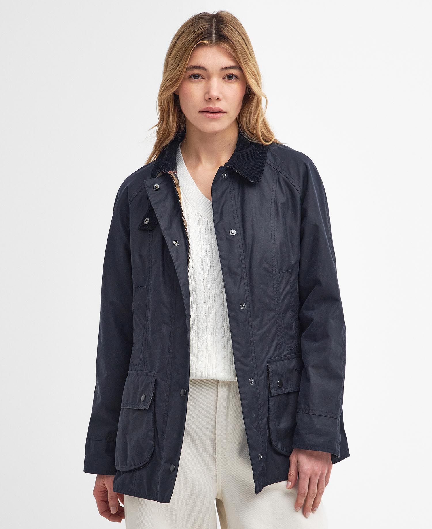 Beadnell Wax Jacket Navy1