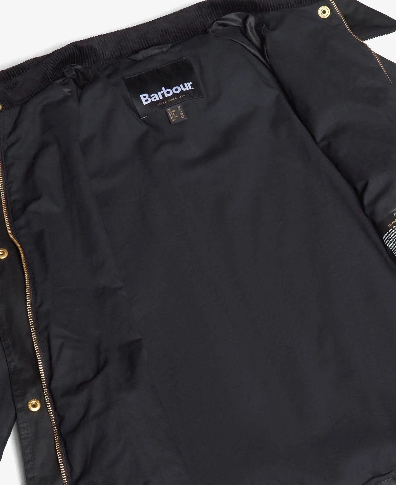 Printed Townfield Wax Jacket - Black/Sage Tartan