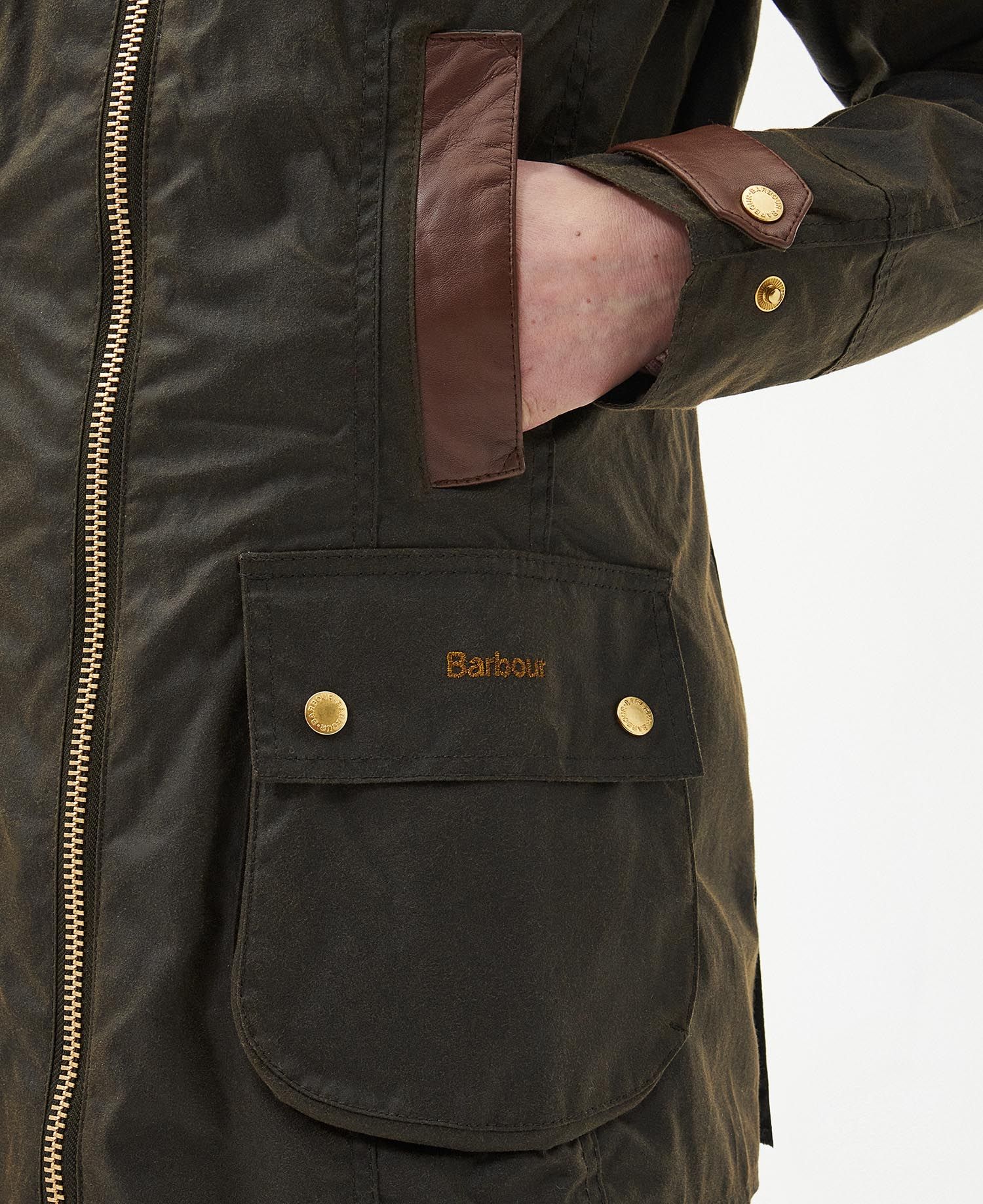 Premium Beadnell Wax Jacket - Olive