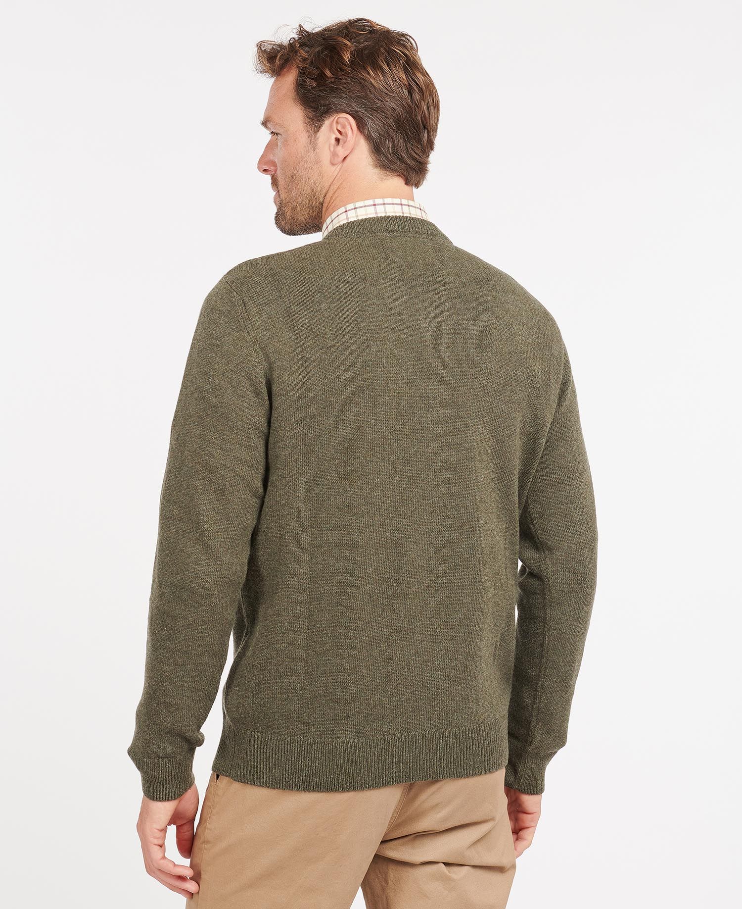 Nelson Essential V Neck Jumper - Seaweed