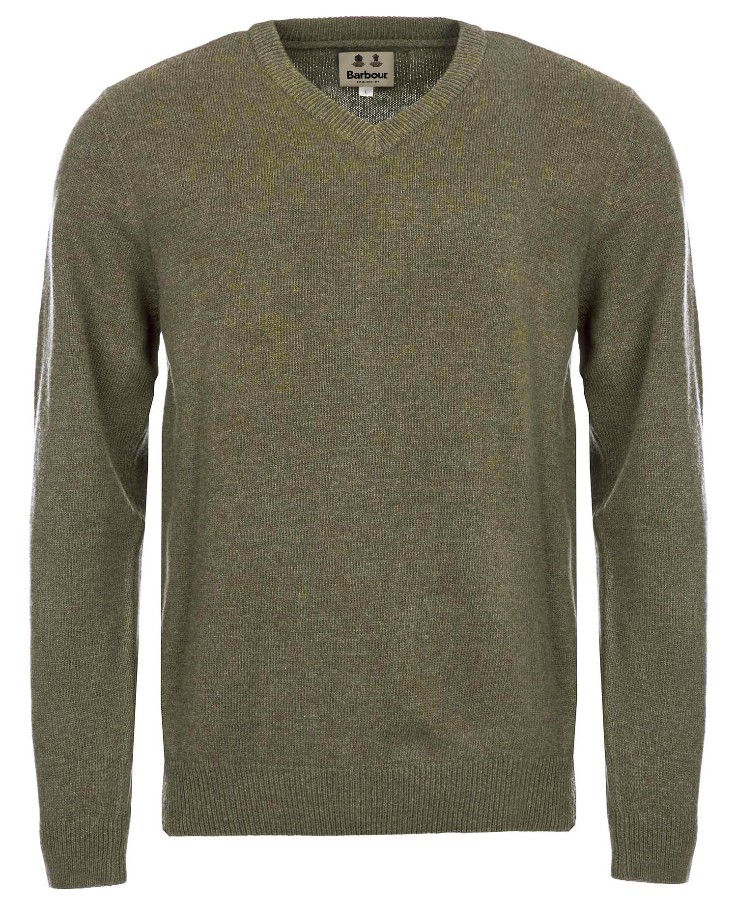 Nelson Essential V Neck Jumper - Seaweed