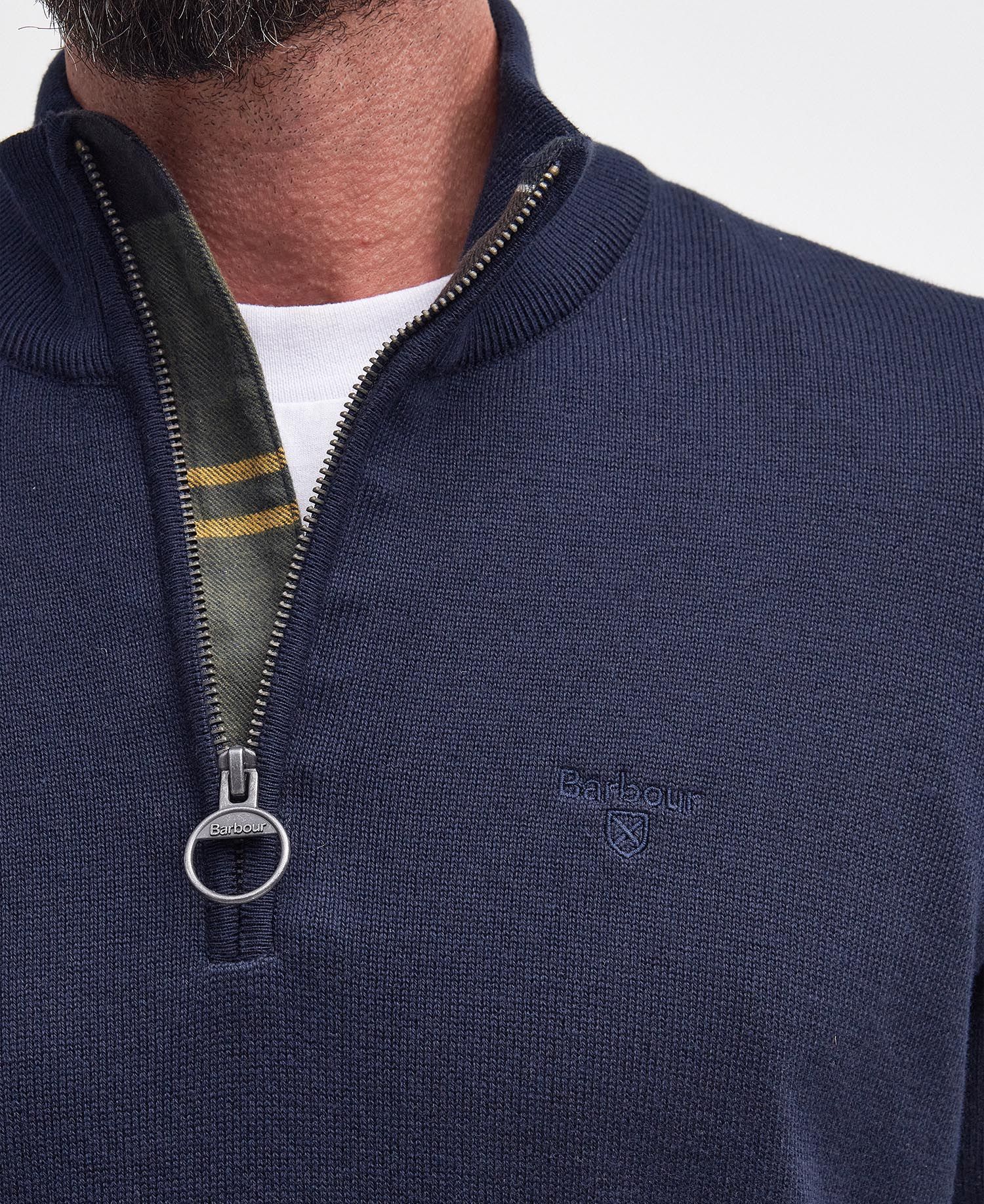 Cotton Half Zip - Navy