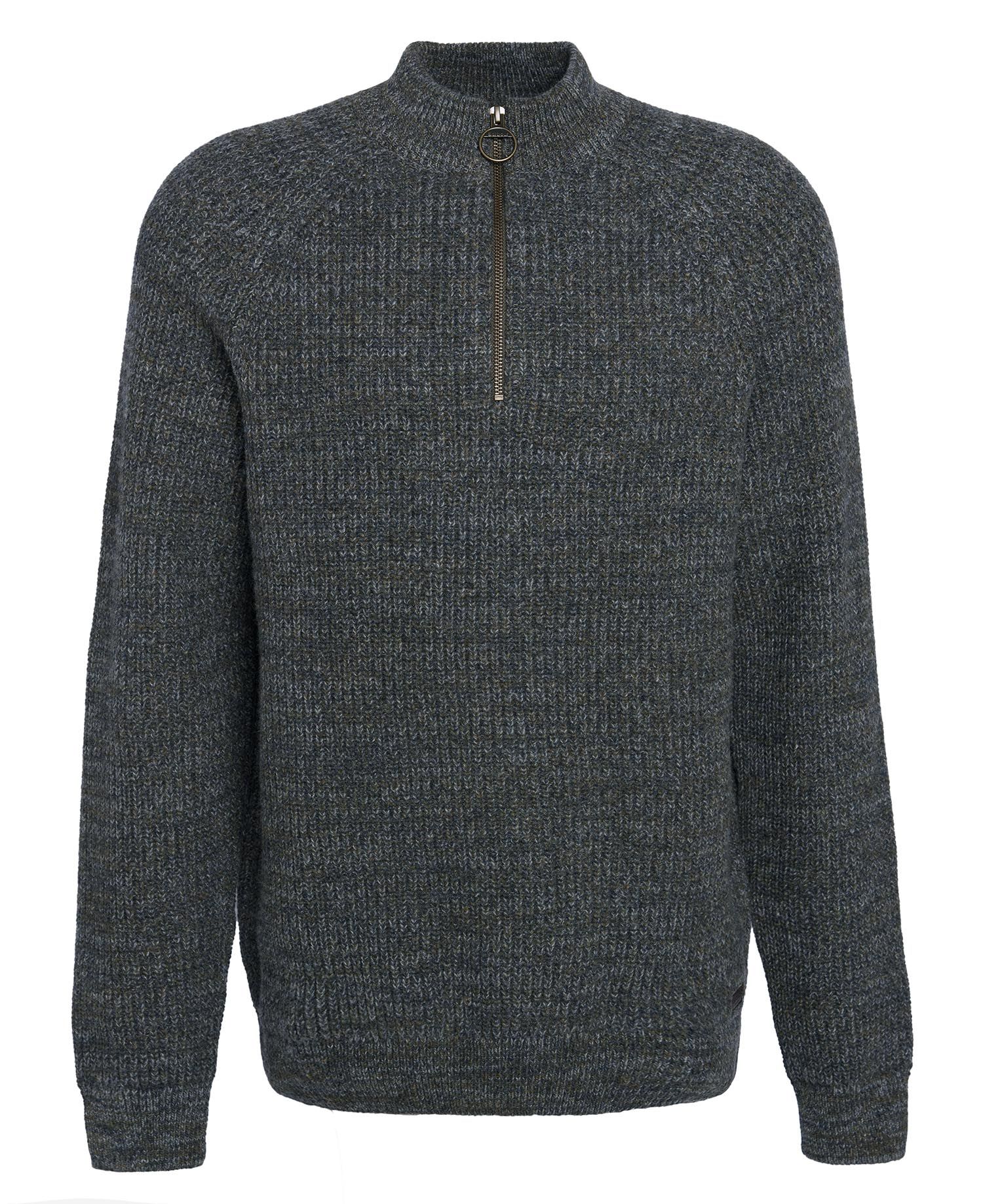 Horseford Half Zip Knitted Jumper - Olive