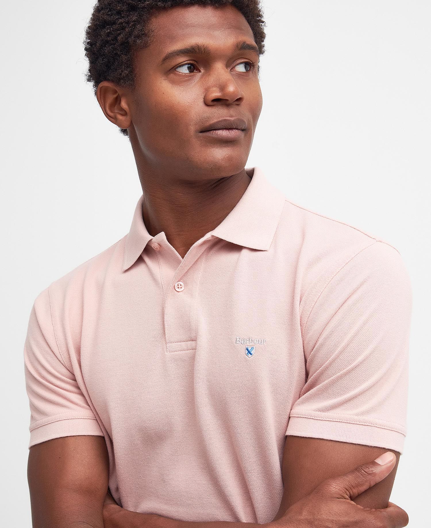Sports Short-Sleeved Polo Shirt - Pink Mist