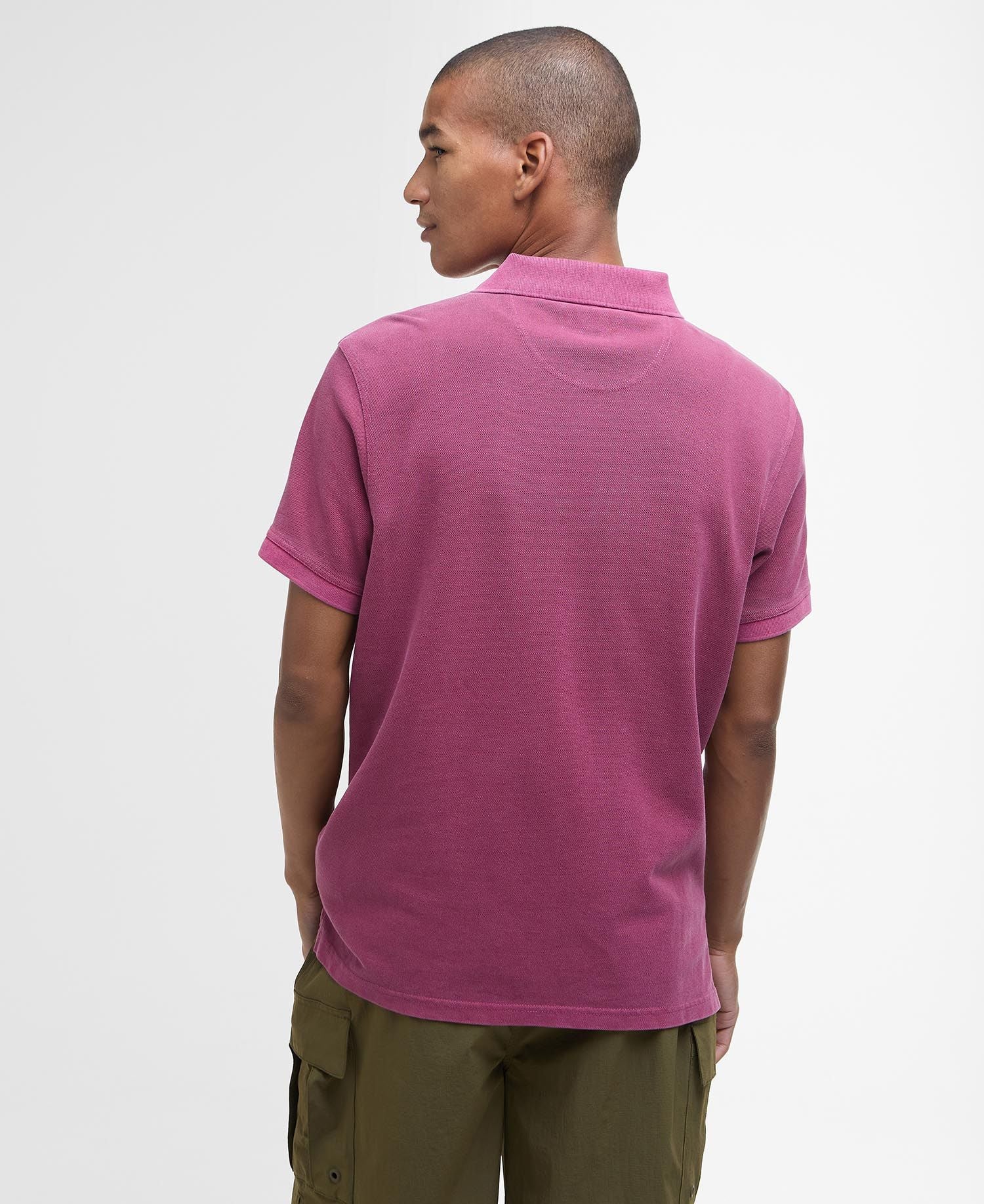 Washed-Out Sports Polo Shirt - Washed Raspberry