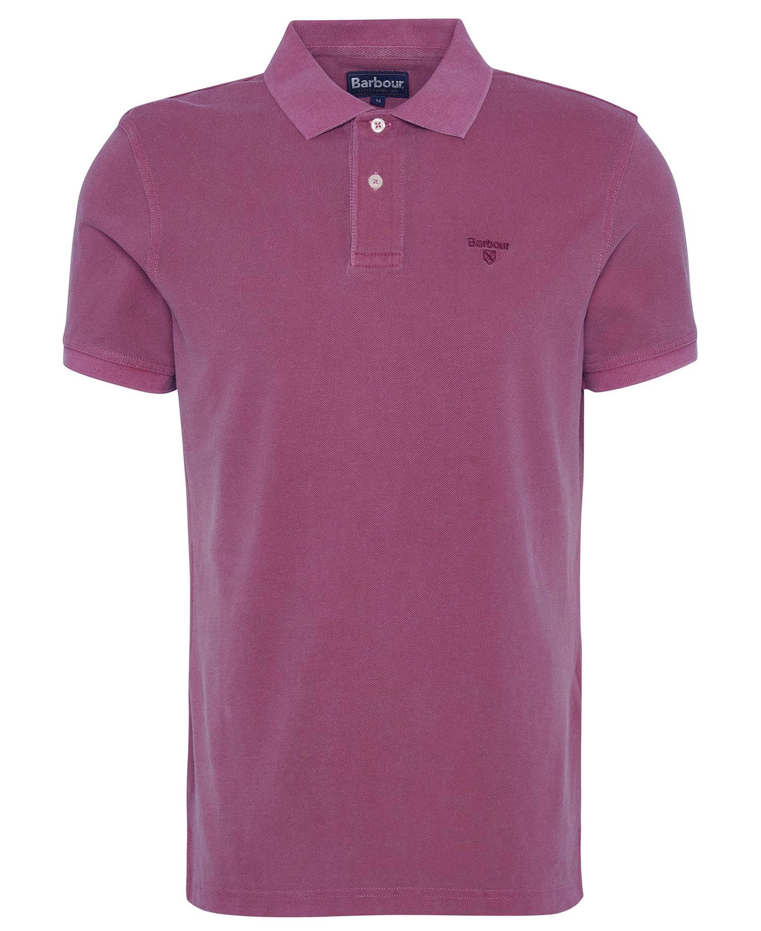 Washed-Out Sports Polo Shirt - Washed Raspberry
