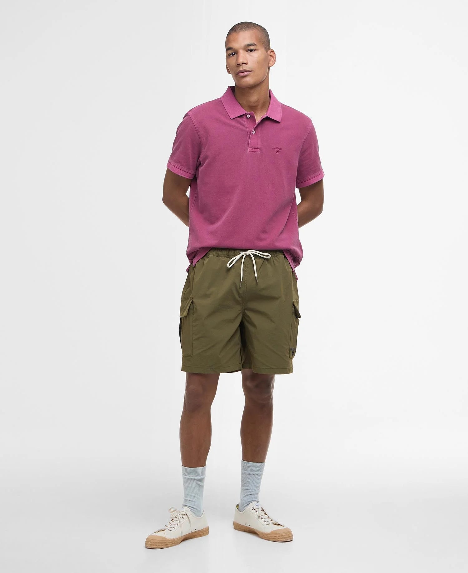 Washed-Out Sports Polo Shirt - Washed Raspberry