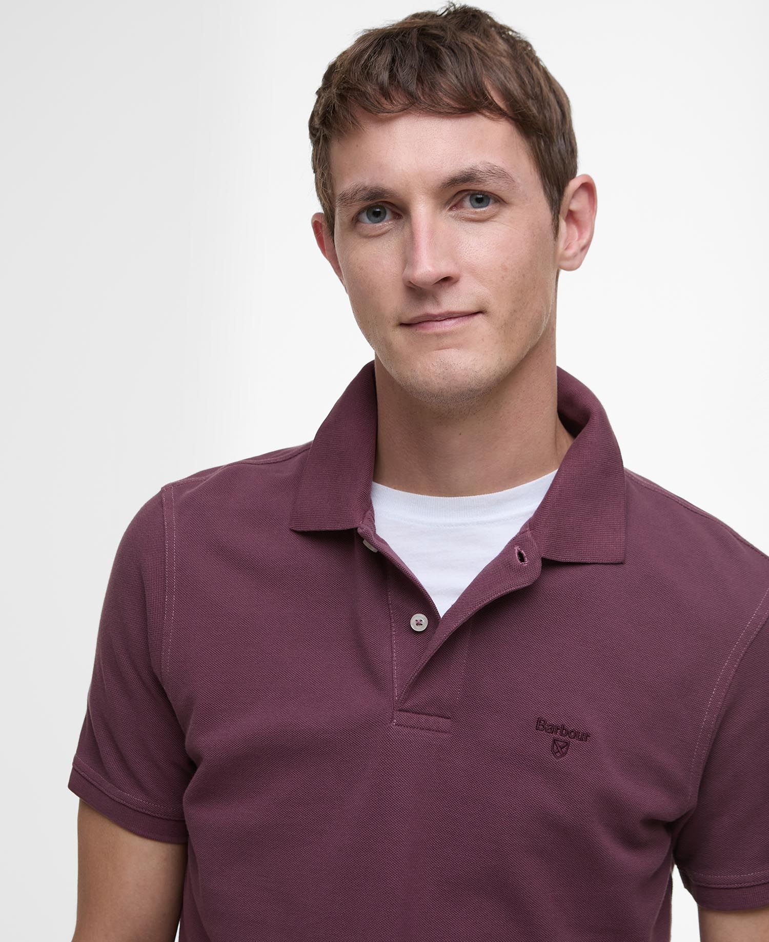 Washed-Out Sports Polo Shirt - Burnt Heather