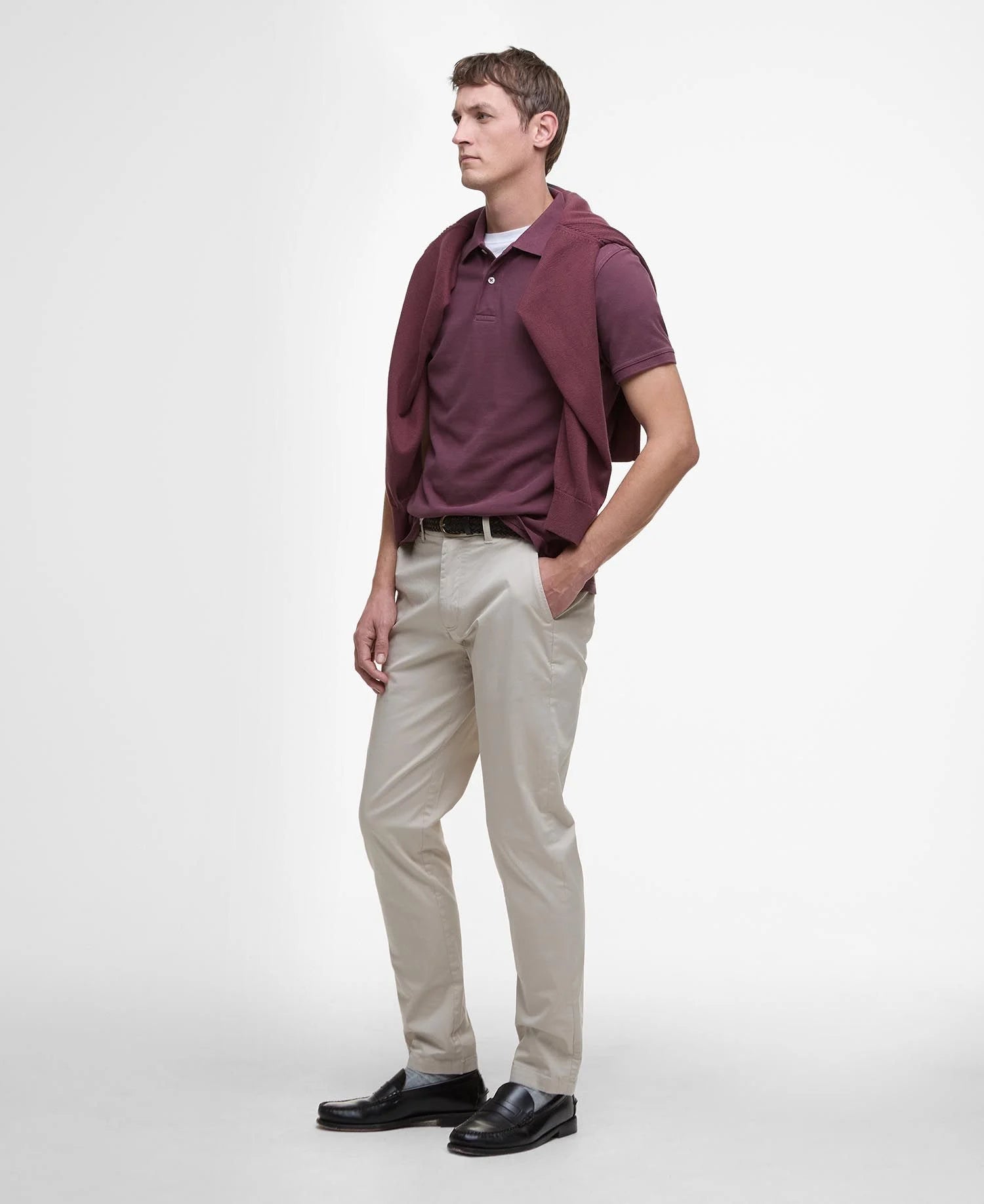 Washed-Out Sports Polo Shirt - Burnt Heather