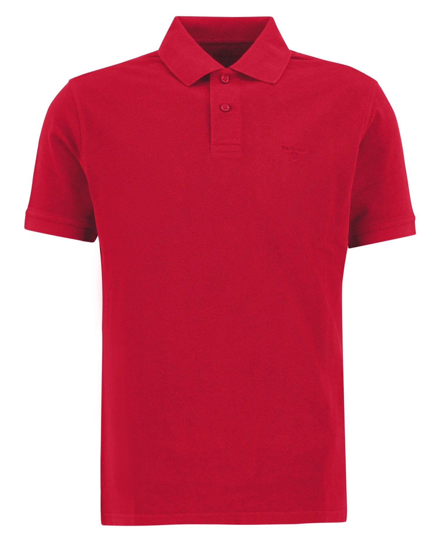 Washed Tartan Tailored Pique Polo - Washed Red