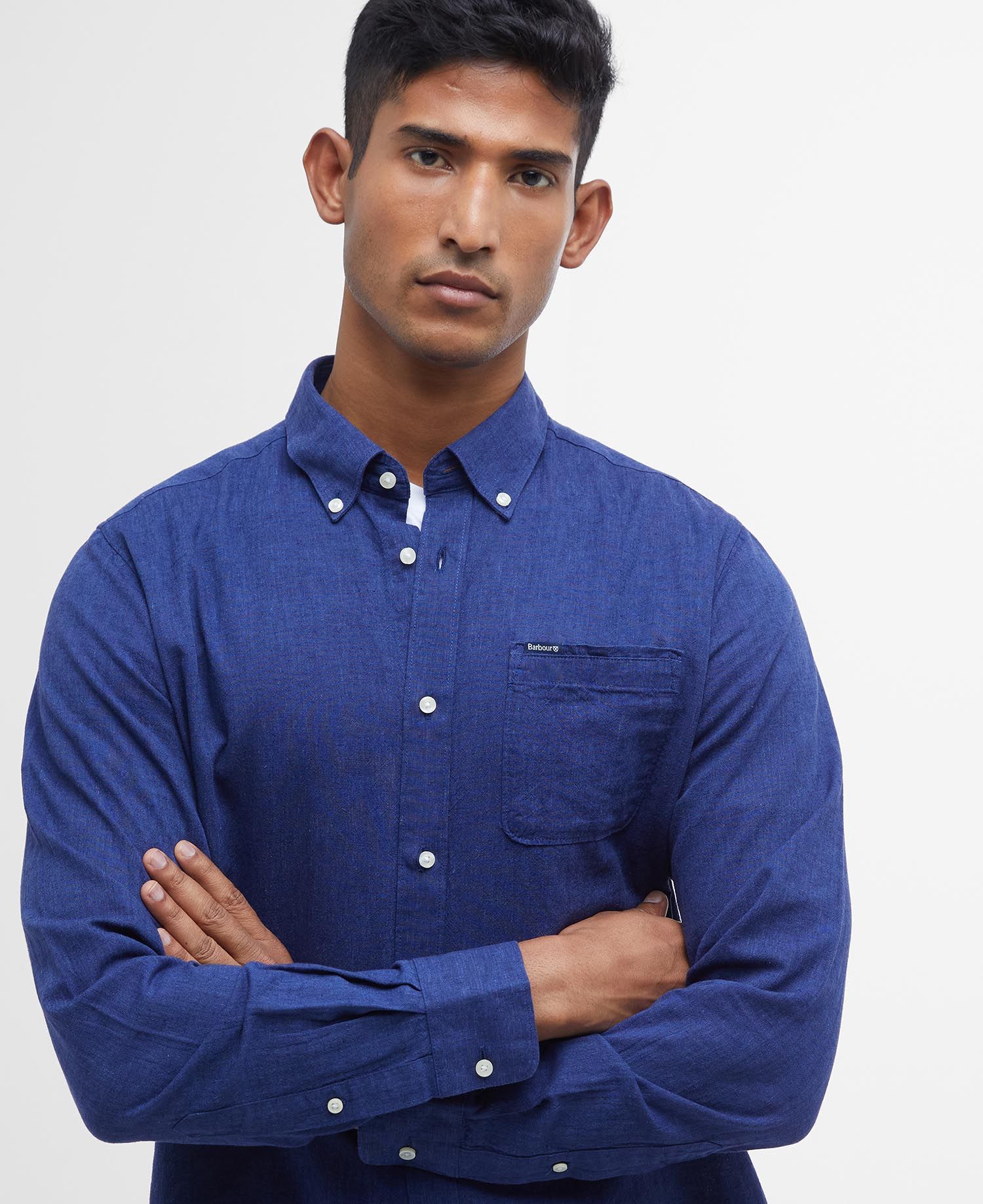 Nelson Tailored Long-Sleeved Shirt - Indigo