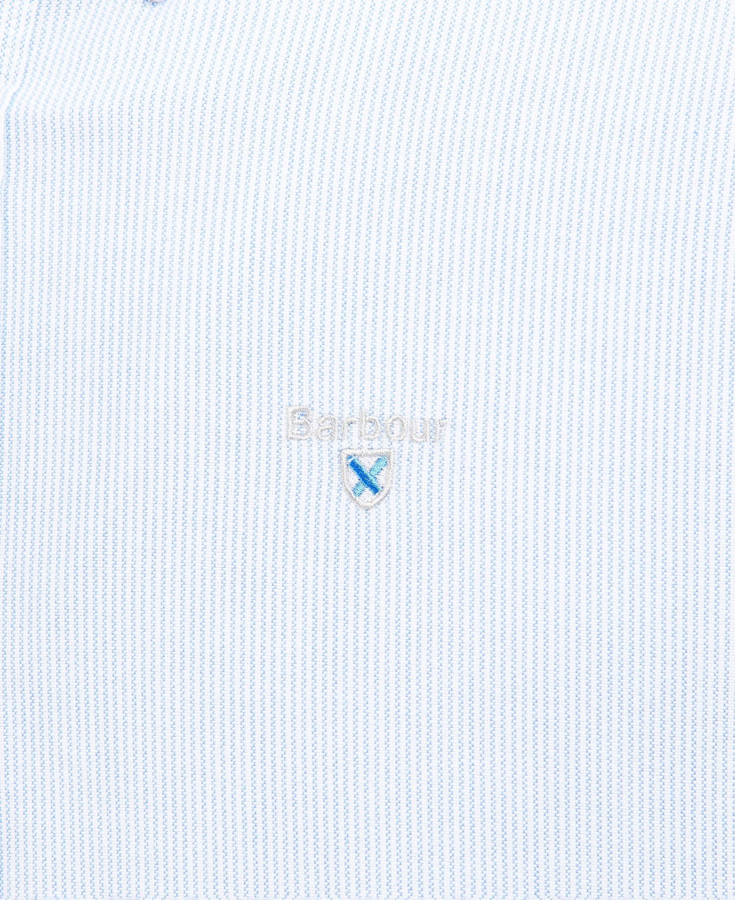 Striped Oxford Tailored Long-Sleeved Shirt - Sky Blue