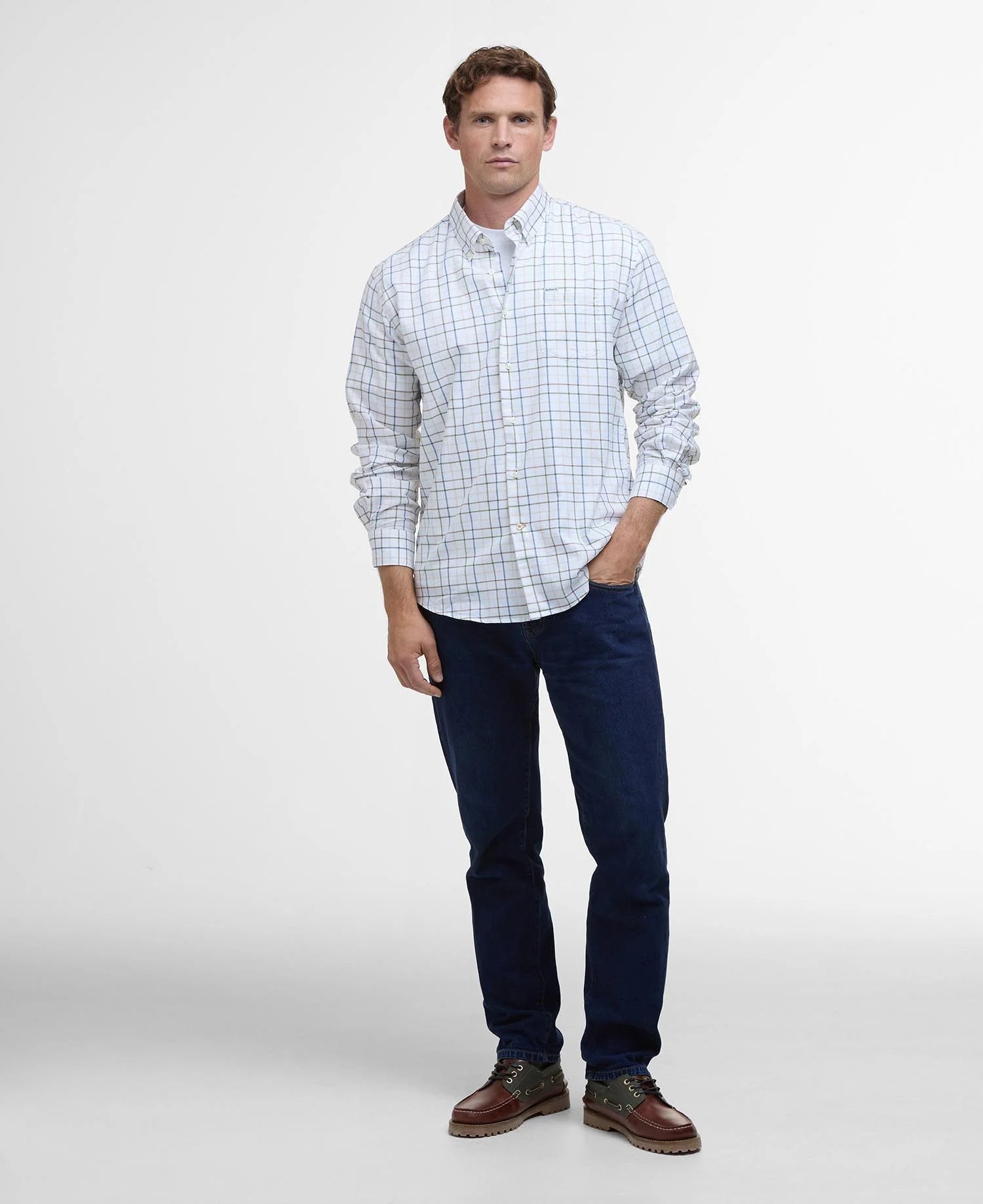 Caswell Regular Long-Sleeved Shirt - Pine Green