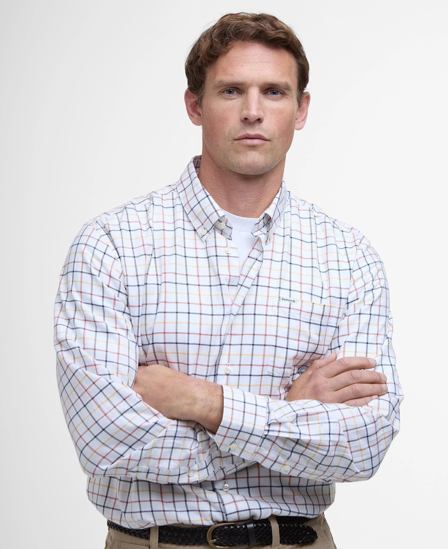Caswell Regular Long-Sleeved Shirt - Navy