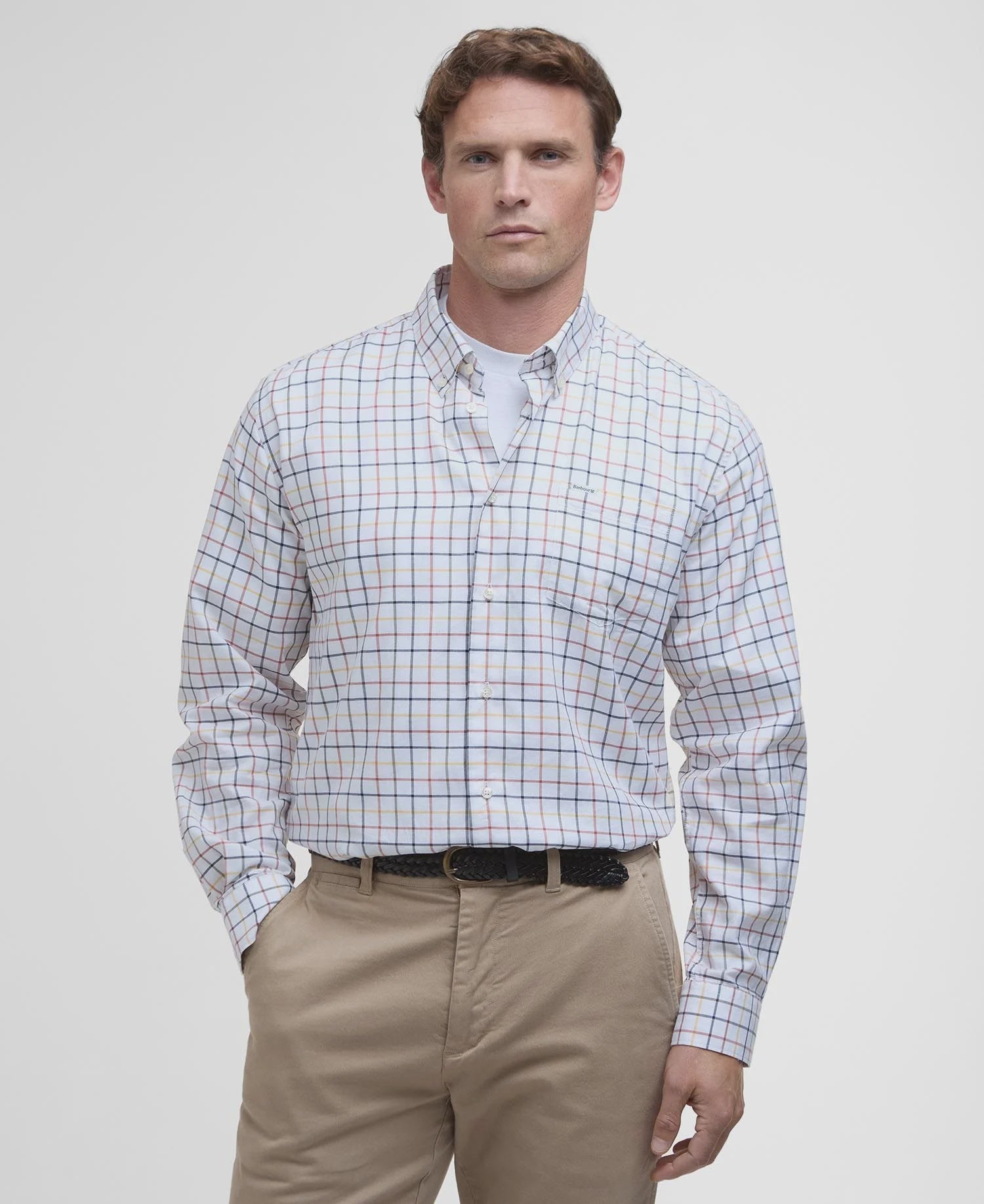 Caswell Regular Long-Sleeved Shirt - Navy