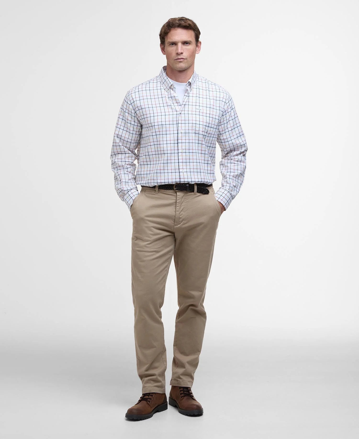 Caswell Regular Long-Sleeved Shirt - Navy