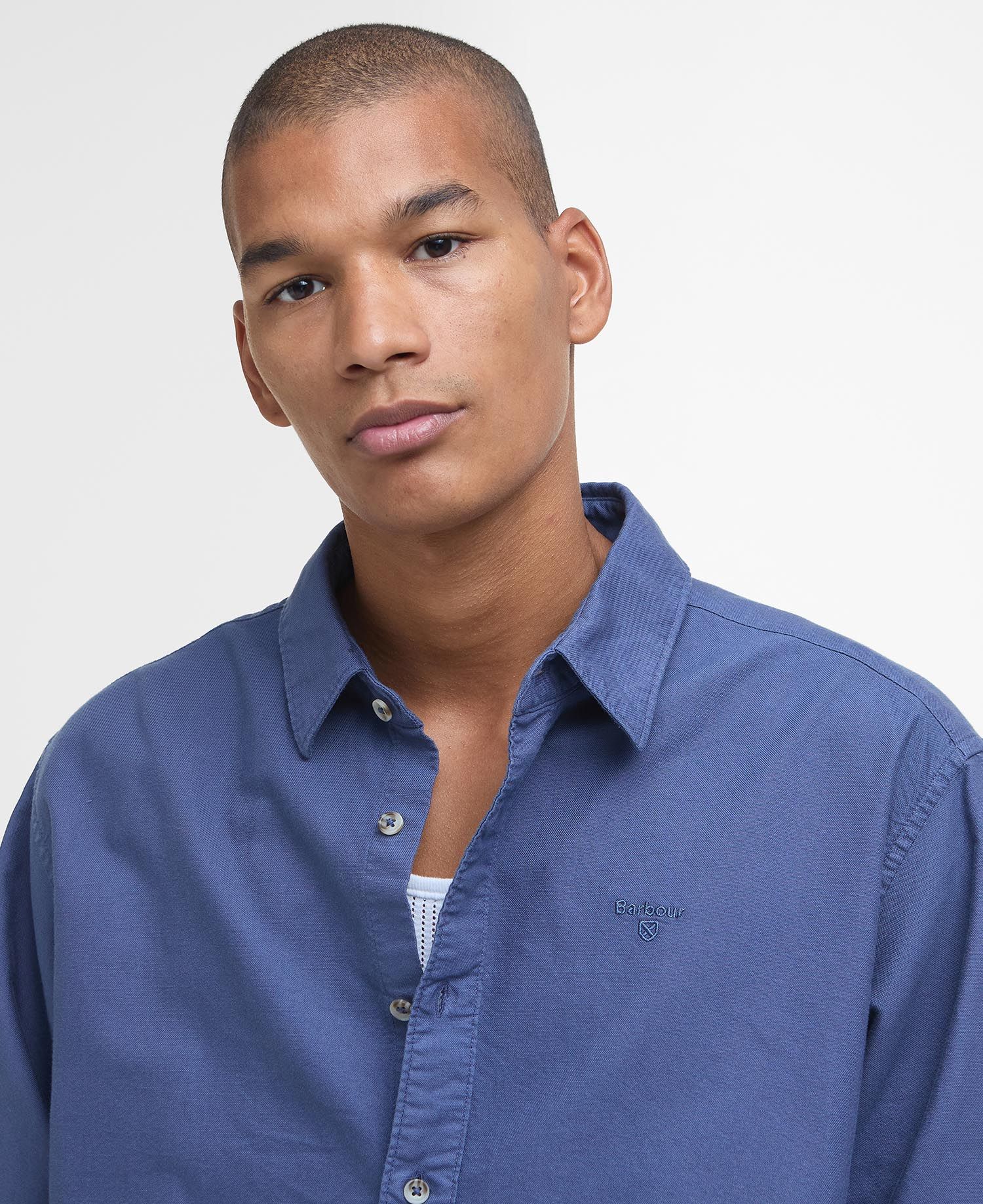 Garment Dyed Oxford Relaxed Long-Sleeved Shirt - Oceana