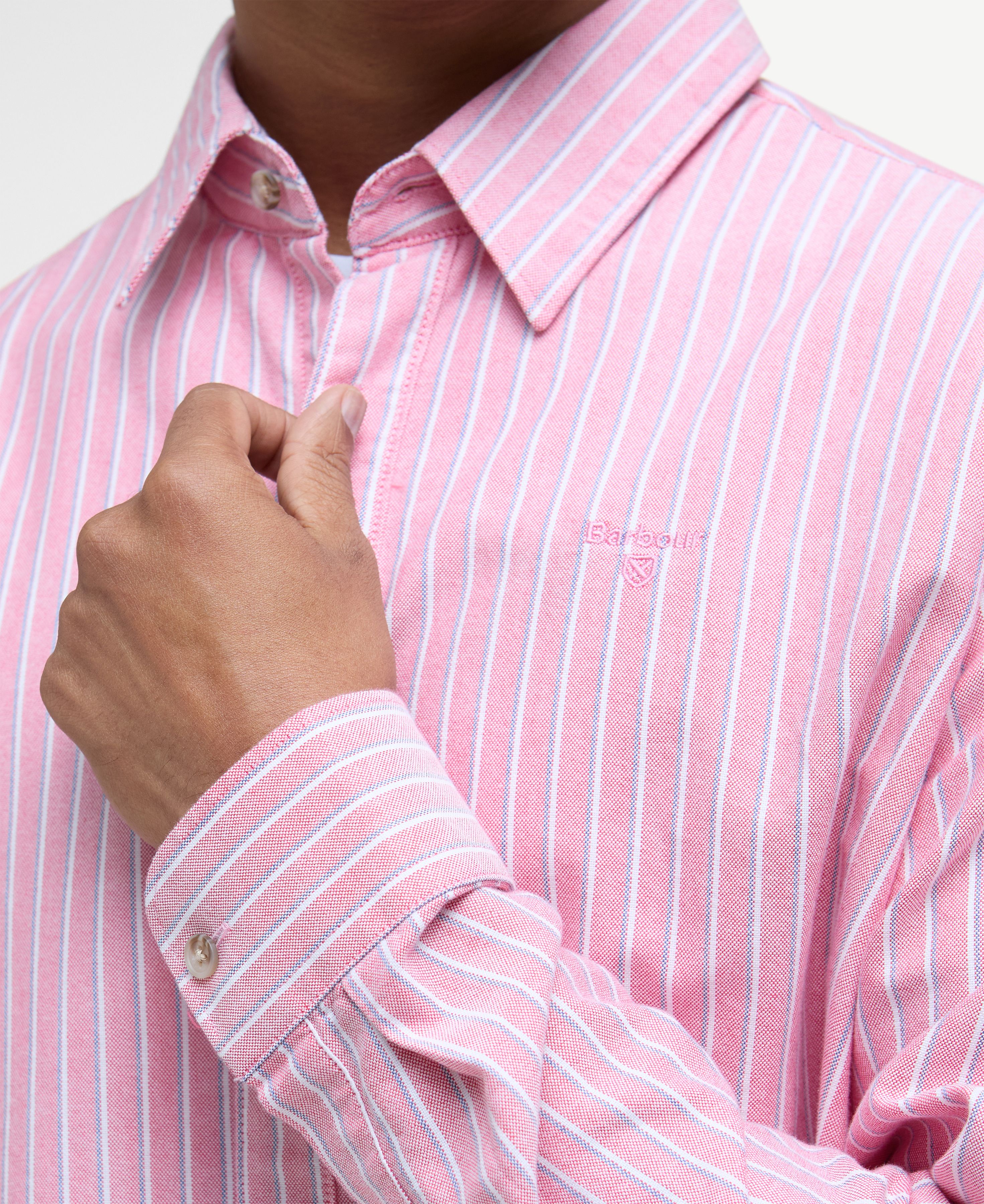 Fenfield Striped Relaxed Long-Sleeved Shirt - Classic Red
