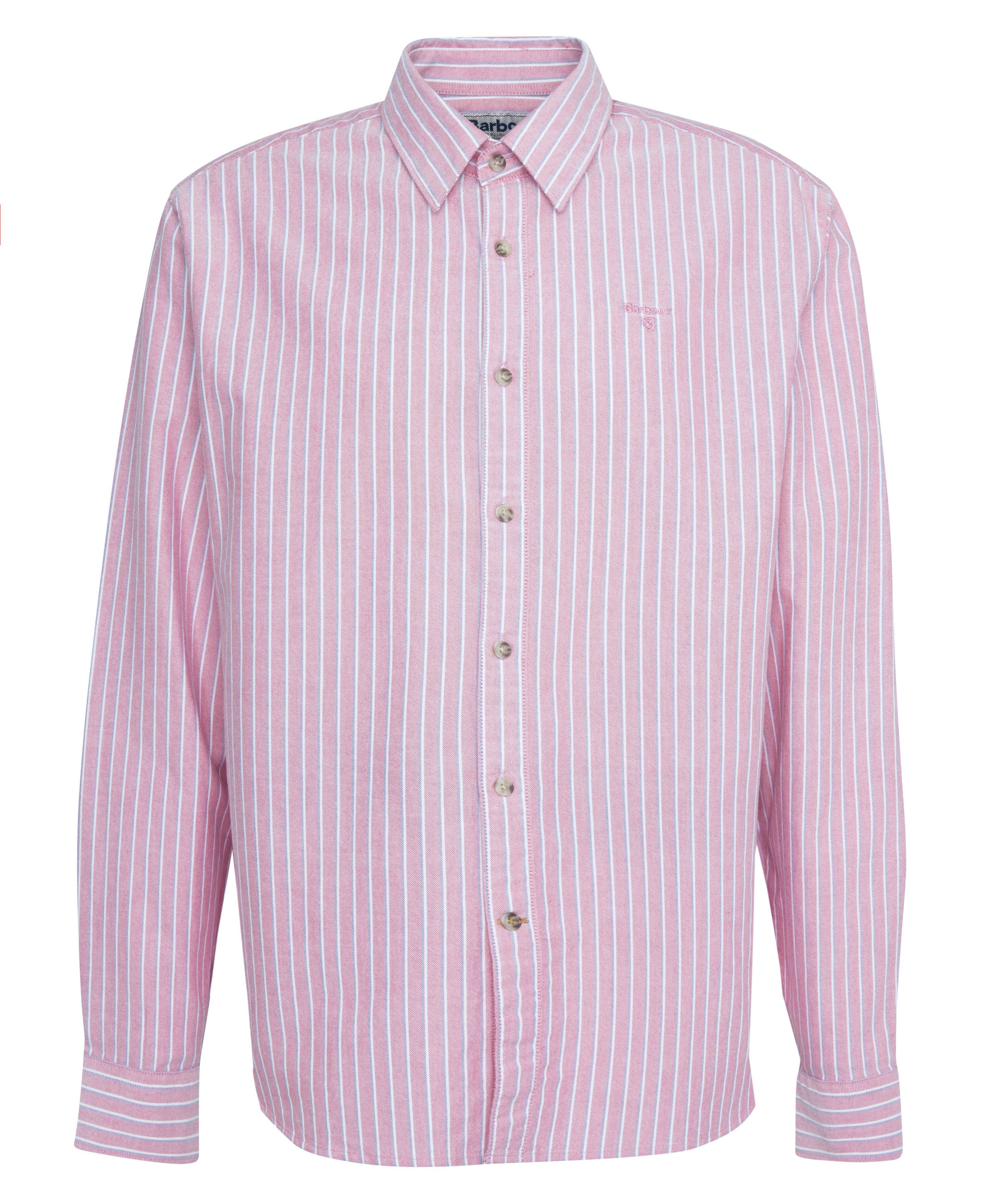 Fenfield Striped Relaxed Long-Sleeved Shirt - Classic Red