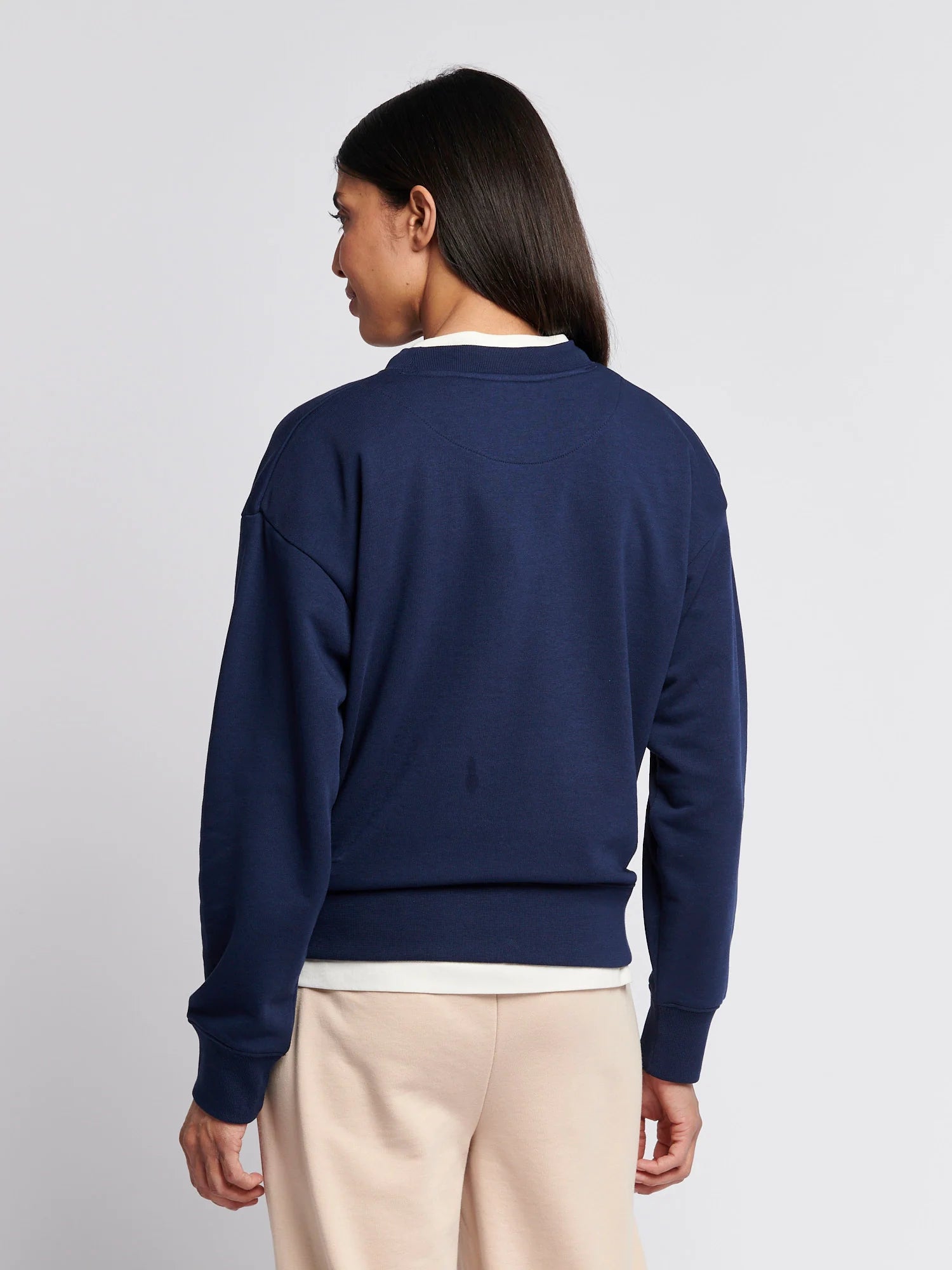 Women's Premium Graphic Crew Sweatshirt in Navy Iris