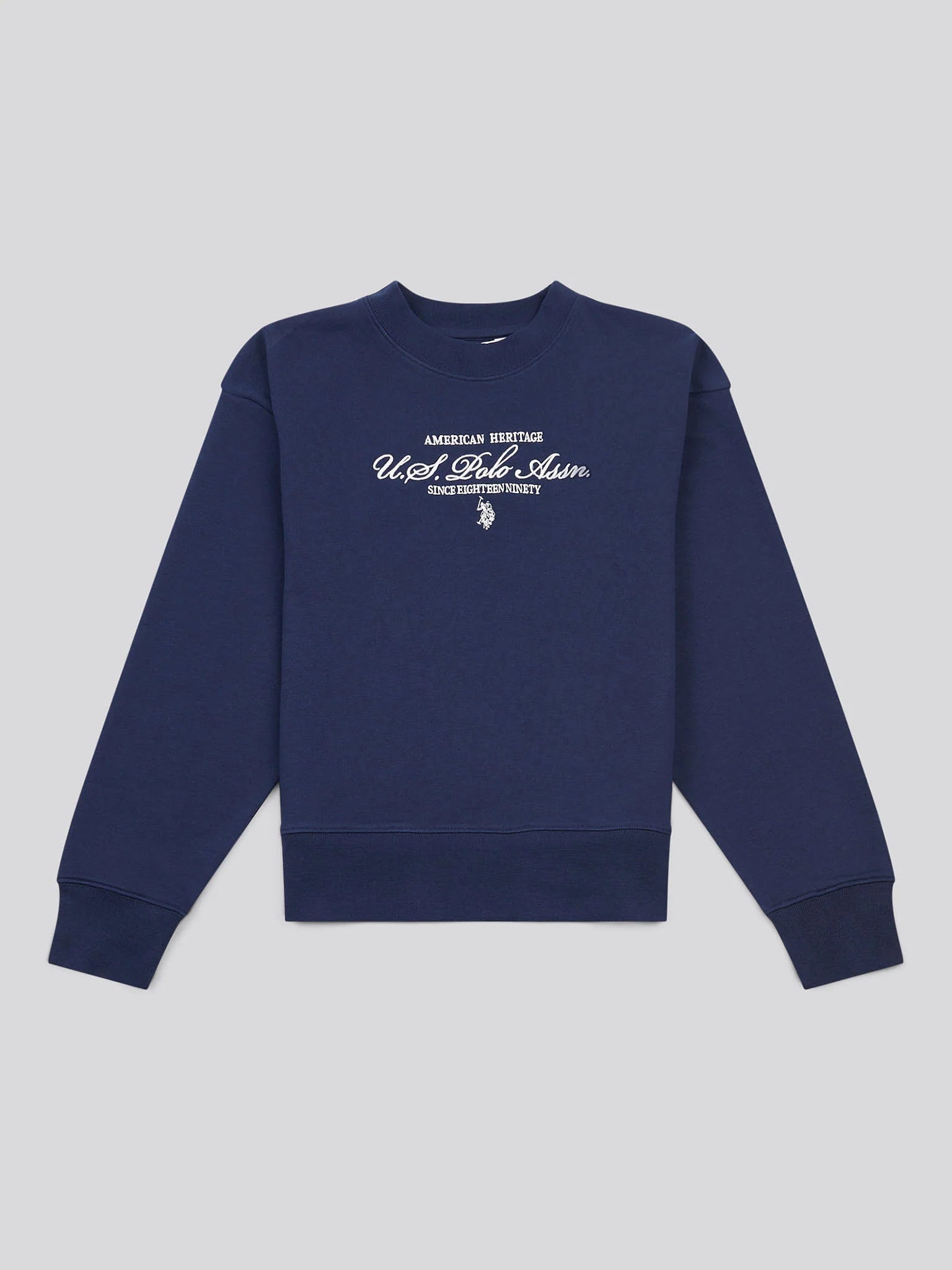 Women's Premium Graphic Crew Sweatshirt in Navy Iris