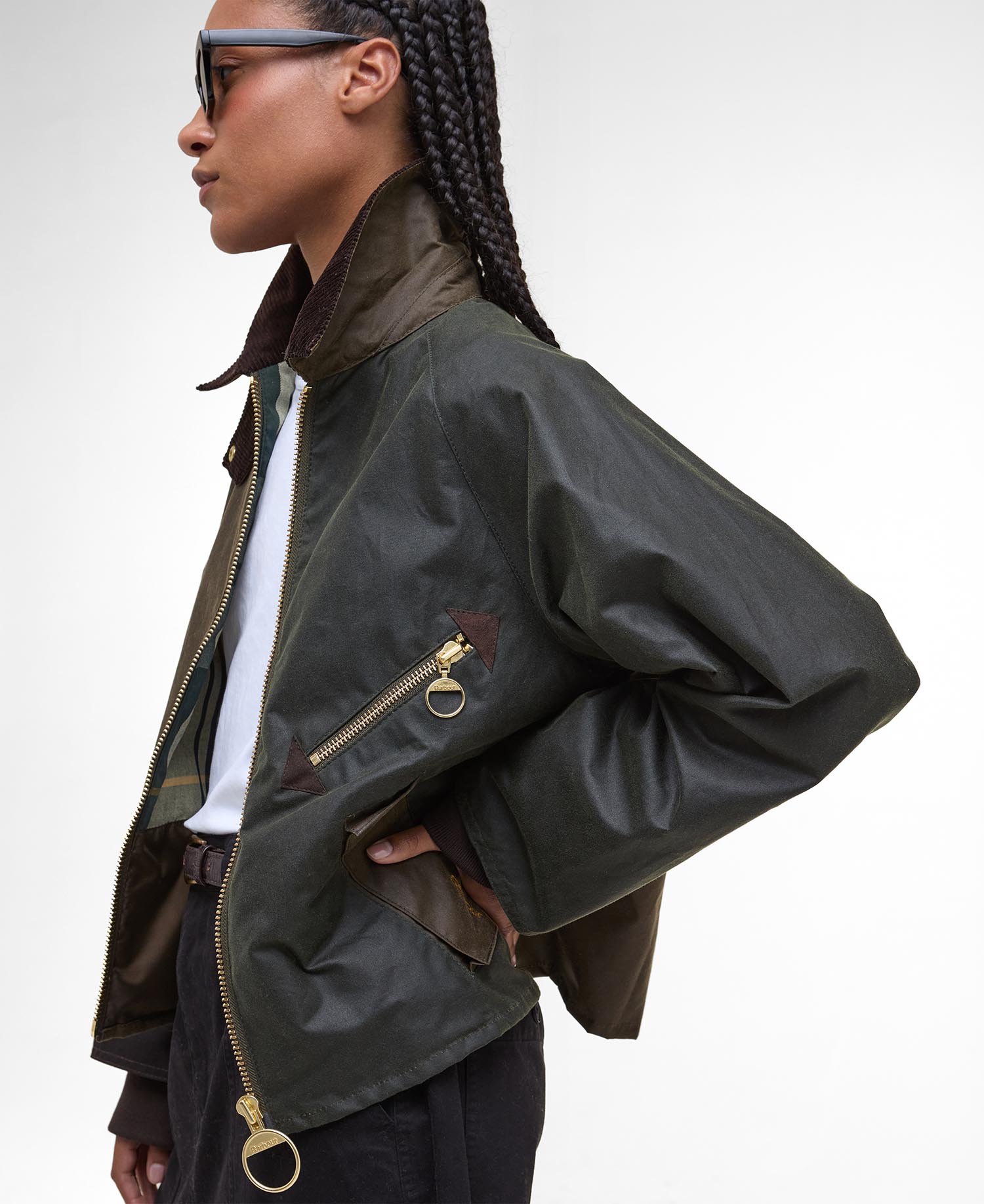 Arlene Waxed Jacket - Beech/Ancient Tartan