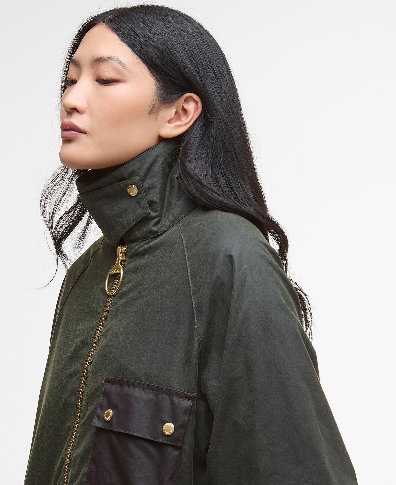 Luella Waxed Jacket - Fern/Ancient Tartan