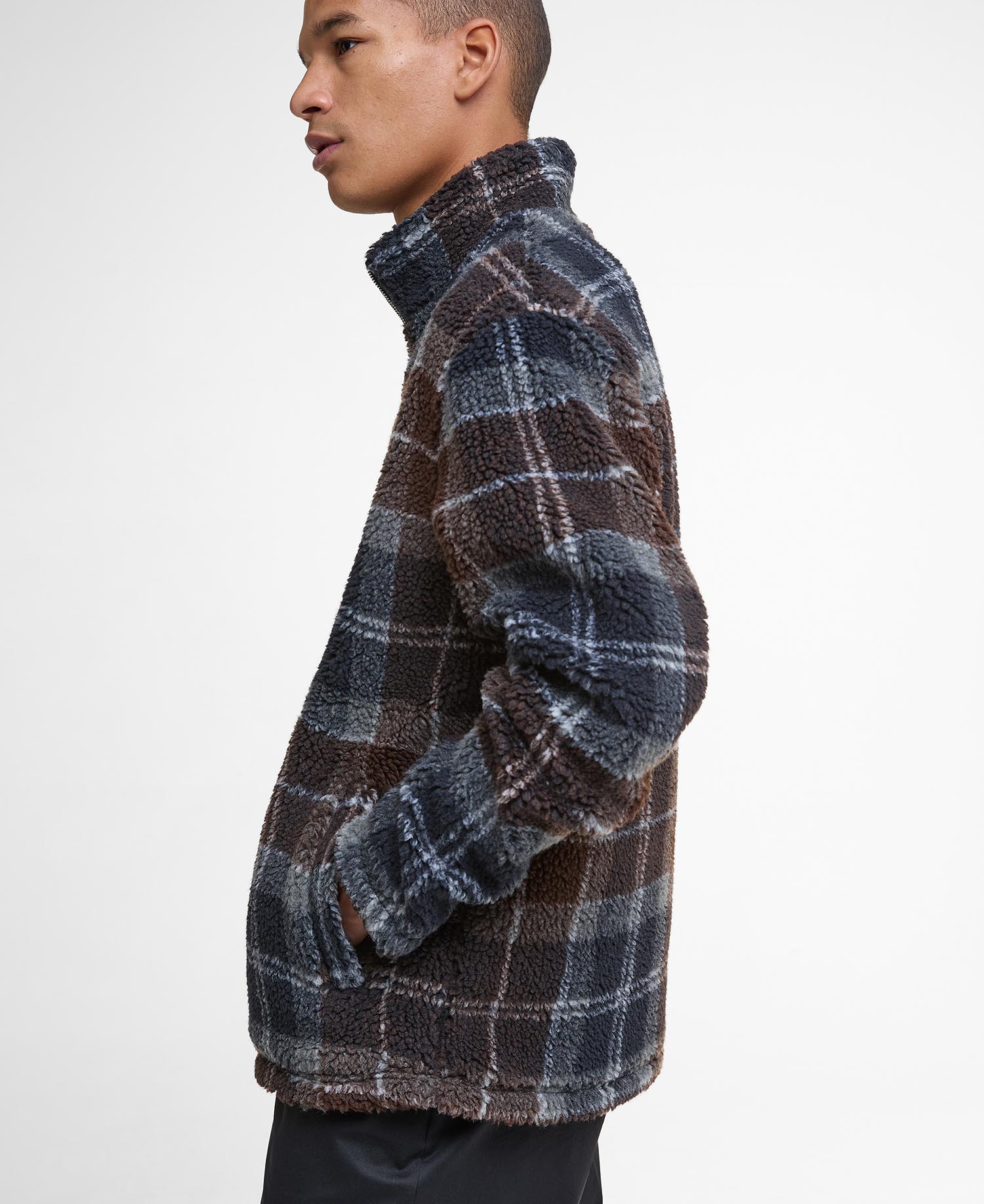 Tartan Sherpa Fleece - Midnight Oak Tartan