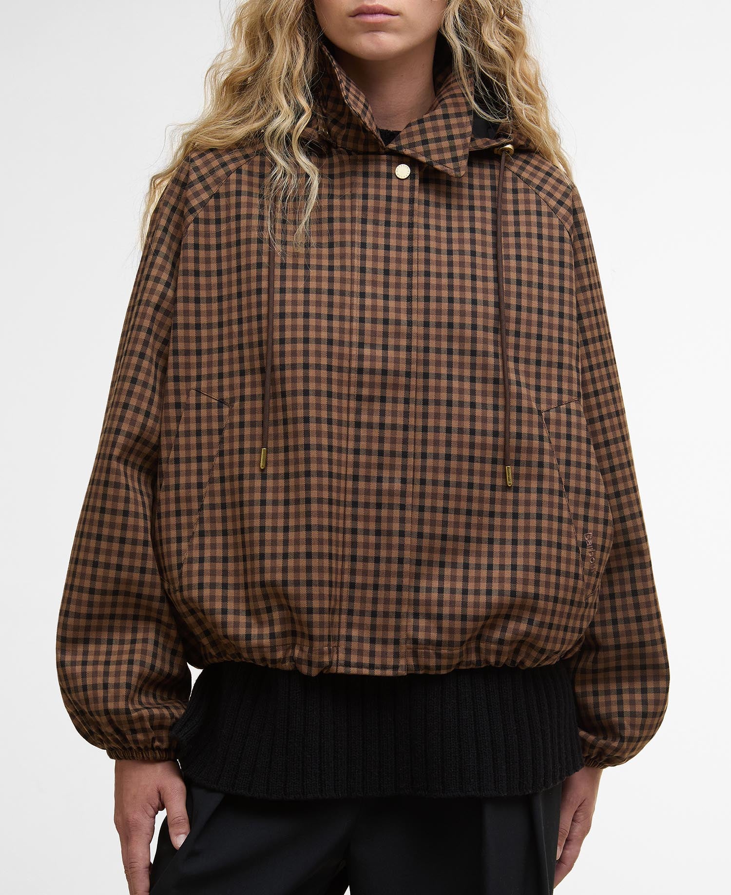 Audrey Showerproof Jacket - Vicuna Gingham Check