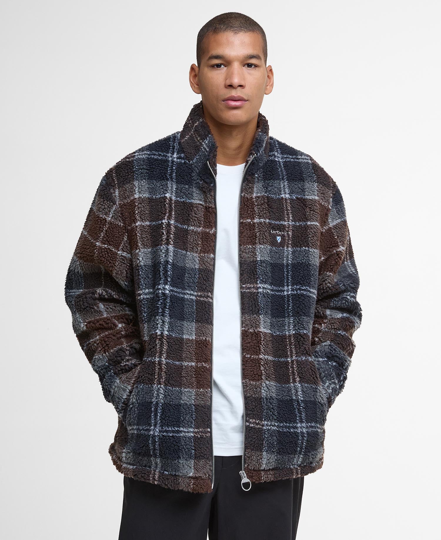 Tartan Sherpa Fleece - Midnight Oak Tartan