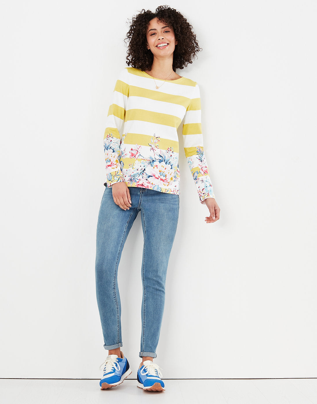 Harbour Long Sleeve Jersey Top- Lemon Border Floral