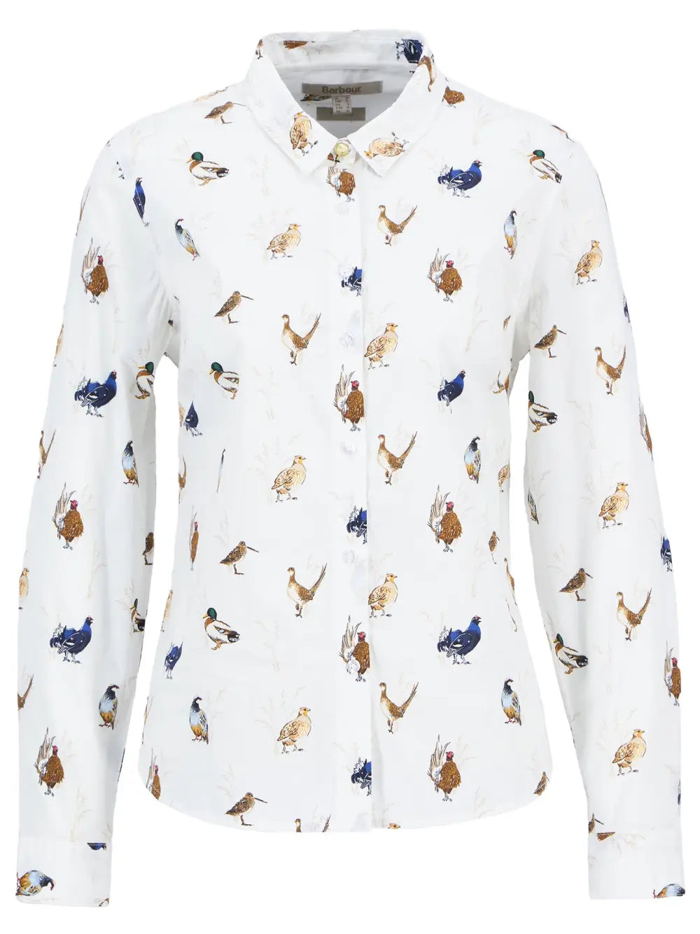 Brambles Tailored Long-Sleeved Shirt - Bird Print