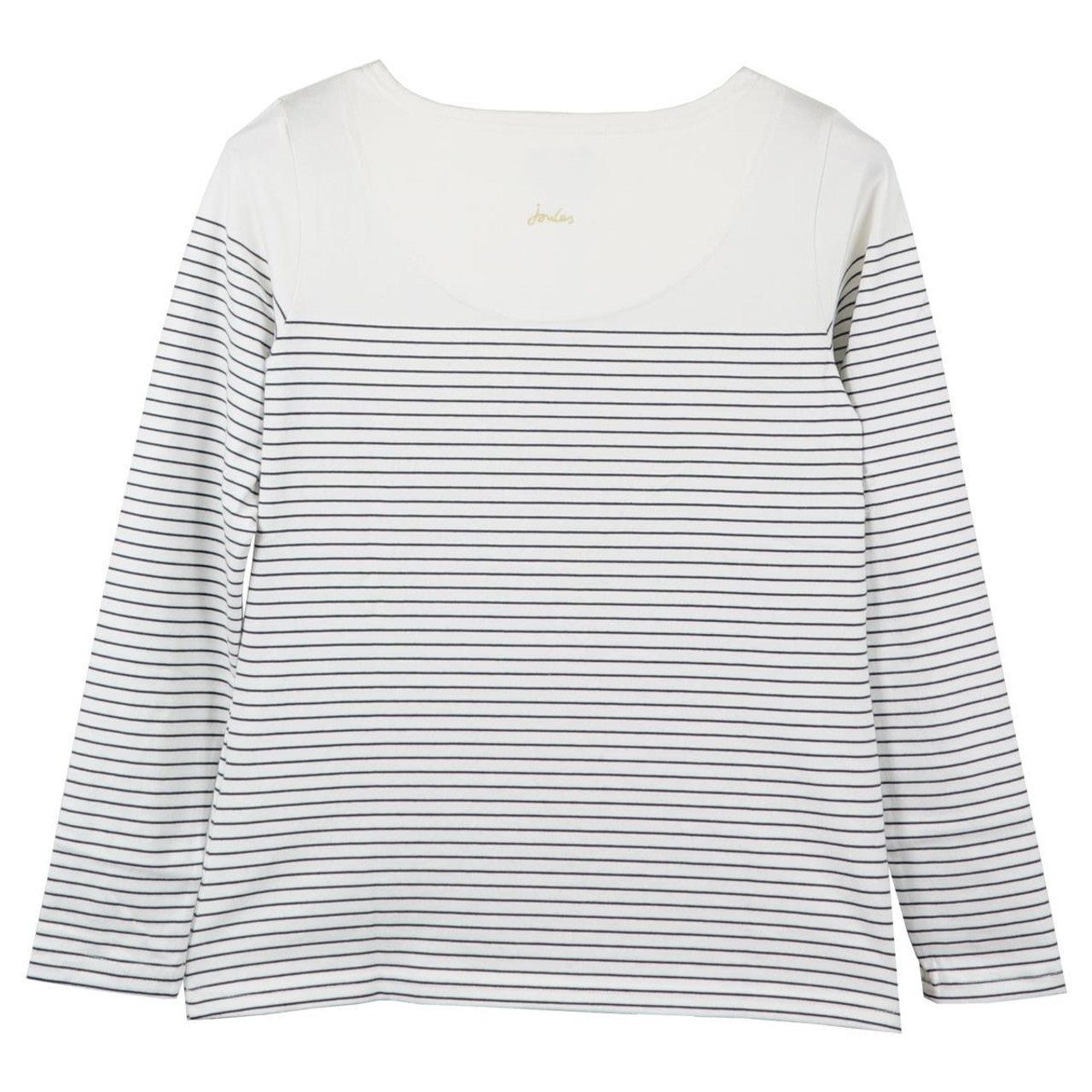 Harbour Embroidered Long Sleeve Jersey Top - Creme Bee