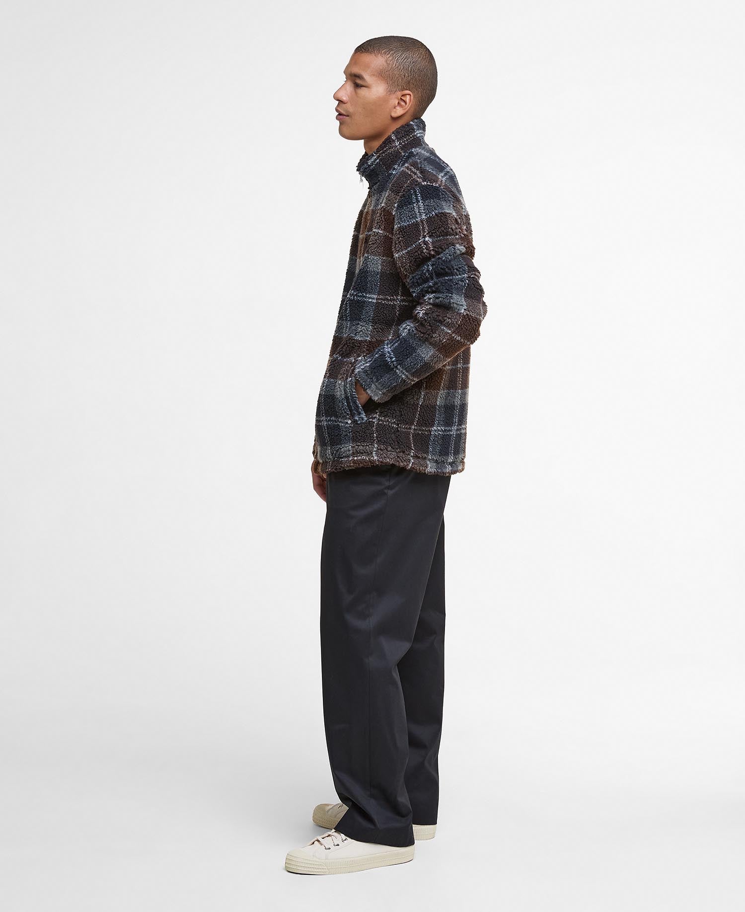 Tartan Sherpa Fleece - Midnight Oak Tartan