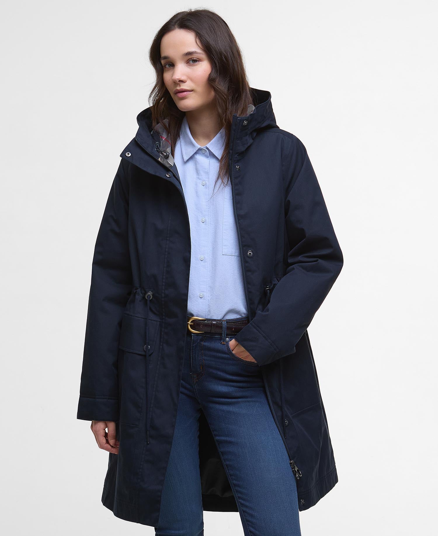 Bowlees Waterproof Jacket - Deep Navy/Dress Tartan