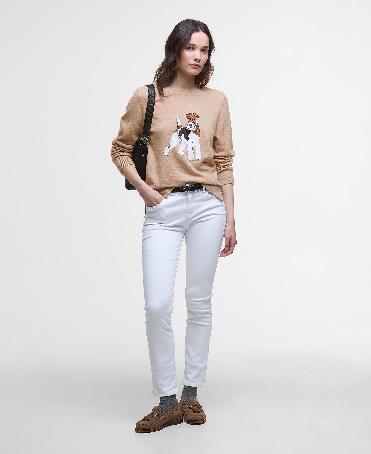 Fareham Crew Neck Jumper - Pale Camel